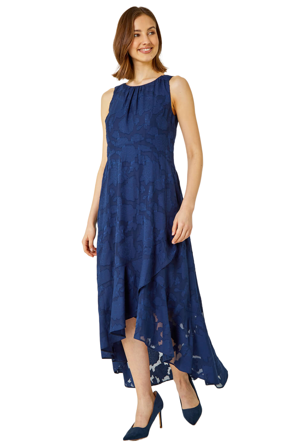 Roman dip hem sale dress