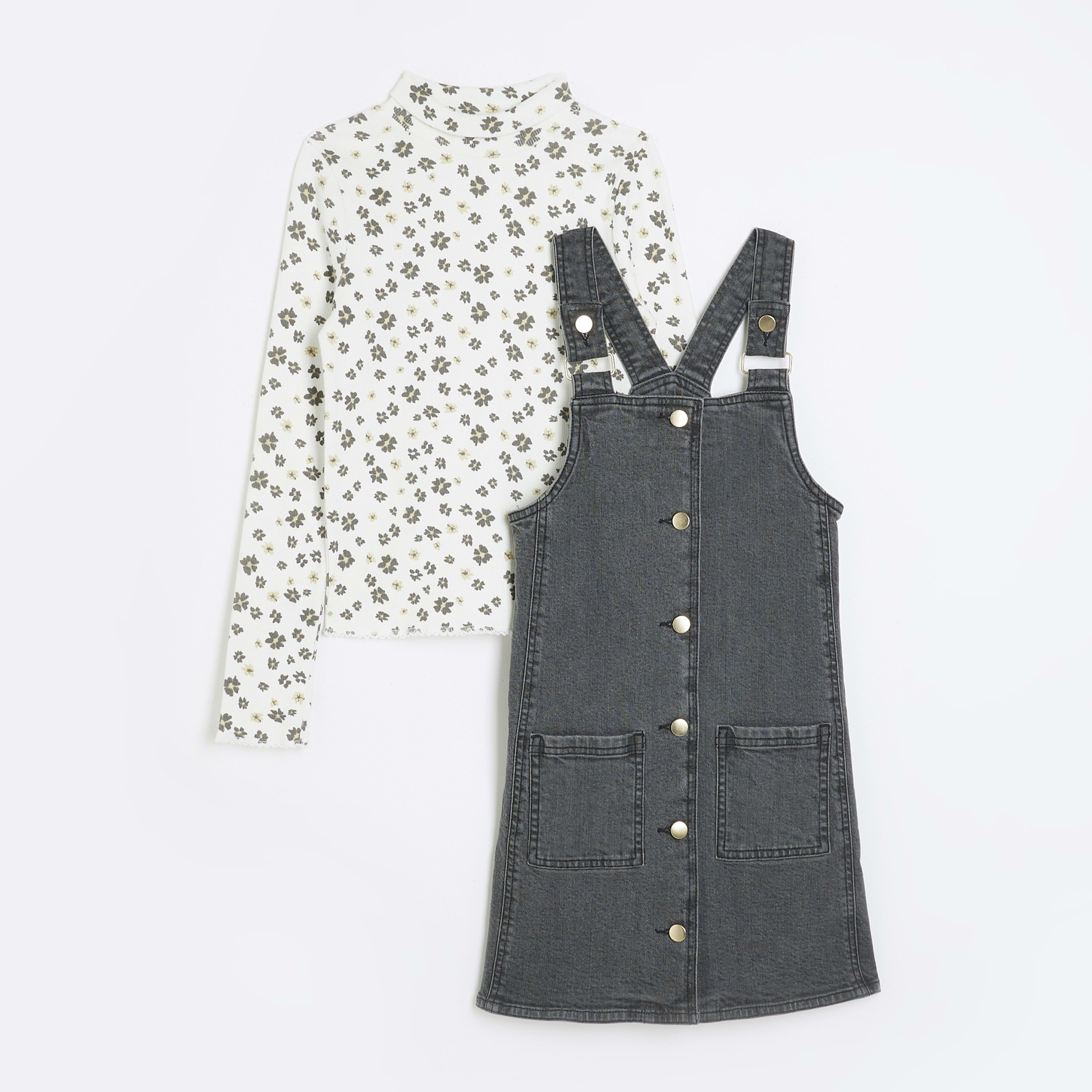 River island denim pinafore outlet