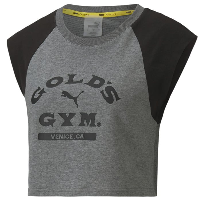 Puma x Gold's Gym Logo Cropped Top Womens