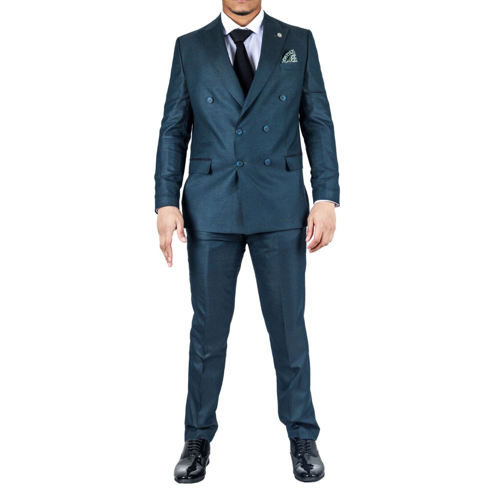Pretty Ivory Double Breasted 2 Pieces Slim Fit Solid Color Men's Suits