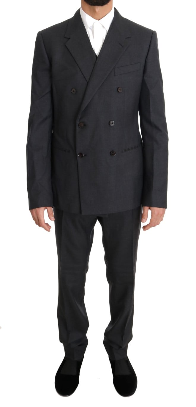 Louis Vuitton Double-Breasted Wool Tuxedo Coat, Black, 54