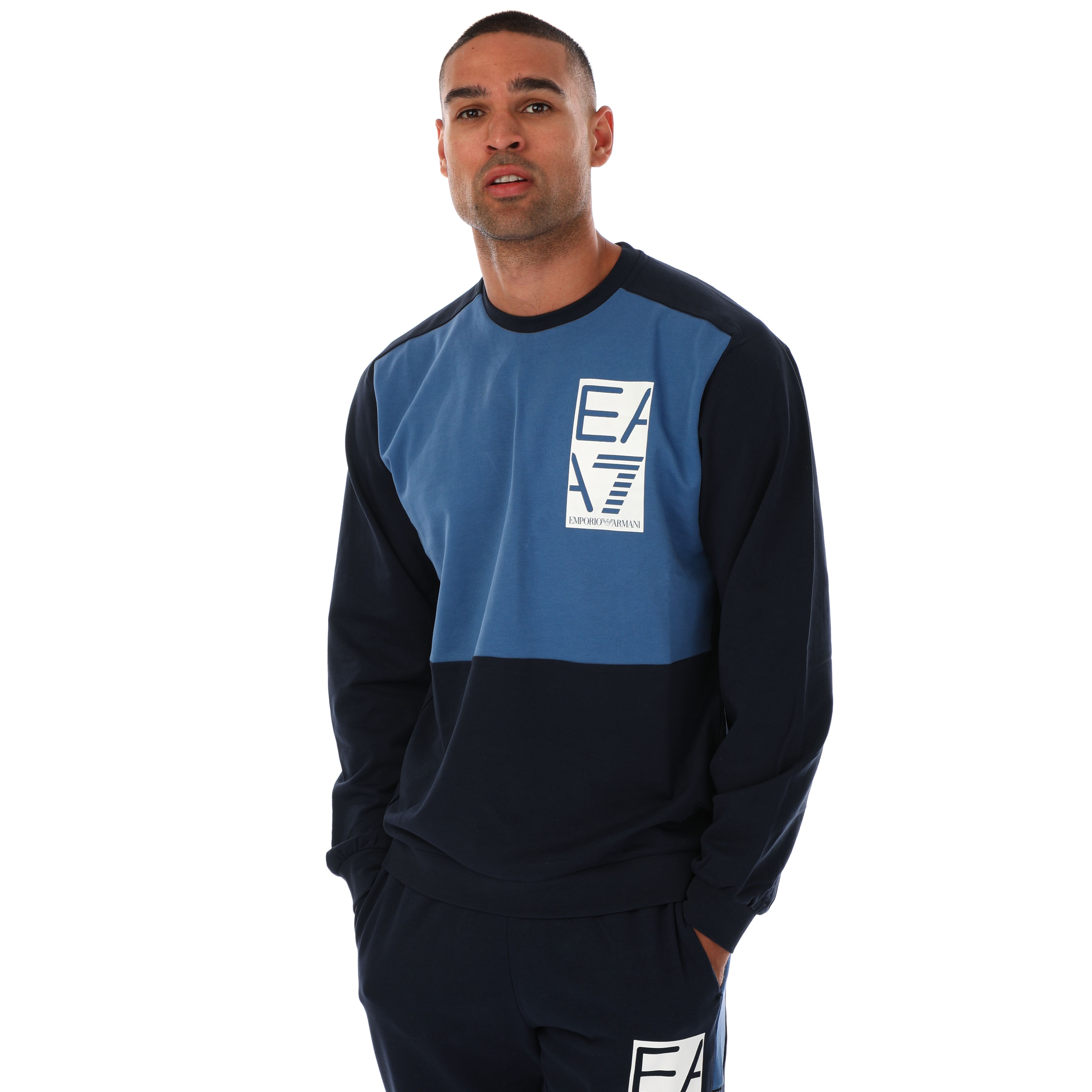 Ea7 outlet sweatshirt navy