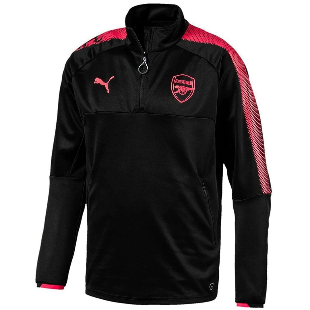 Puma Arsenal F.C. Long Sleeve 1 4 Zip Up Black Mens Football