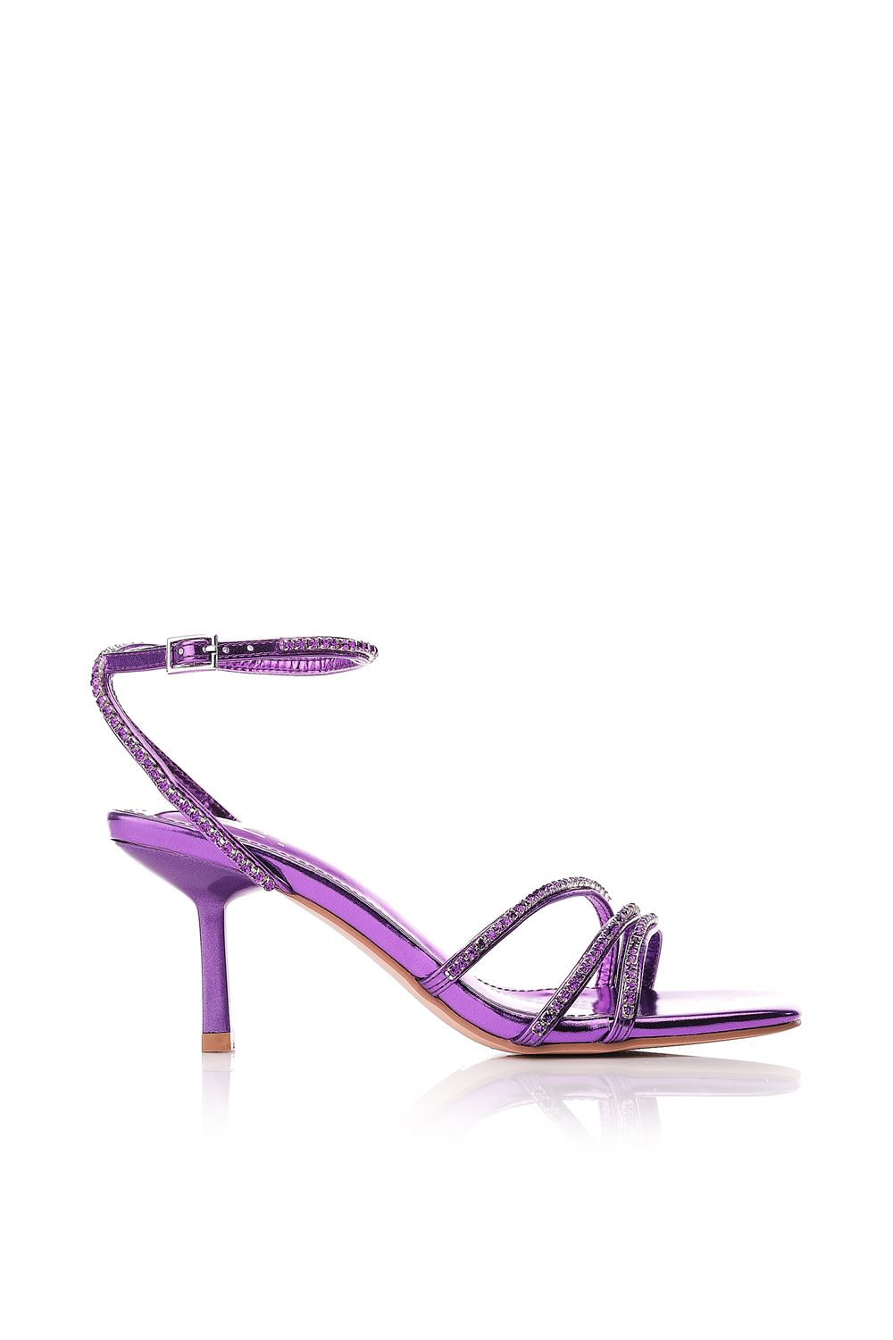 Mauve strappy heels top