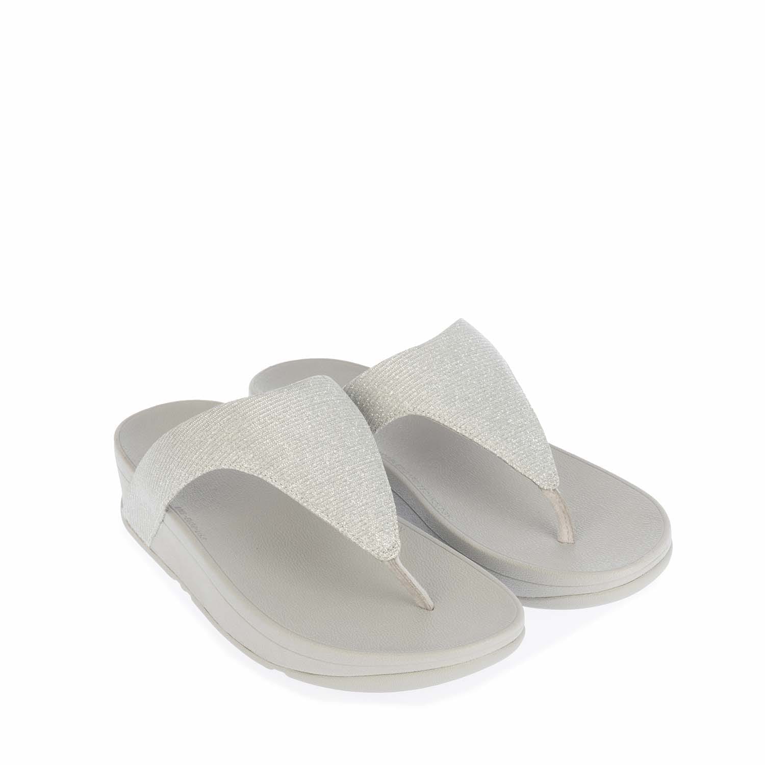 ✨新品✨ FITFLOP フィットフロップ Lottie Glitzy  23 FitFlop Lottie Glitzy Shimmer Fabric Toe-Thong Sandal