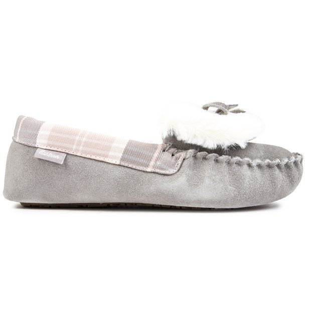 Barbour Sadie Moccasin Slippers Barbour Slippers Womens Grey