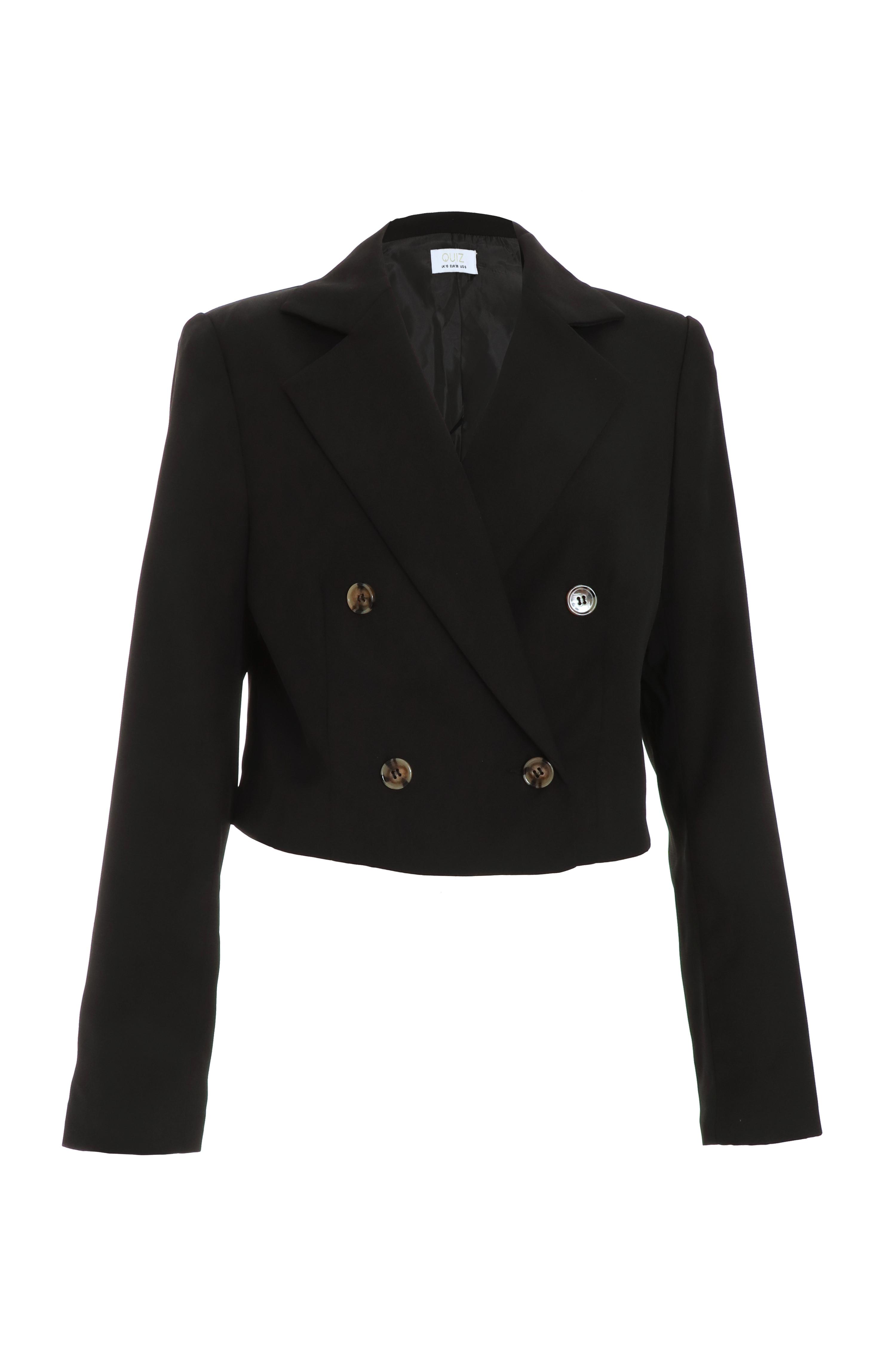 Black Long Sleeve Tailored Blazer Jacket
