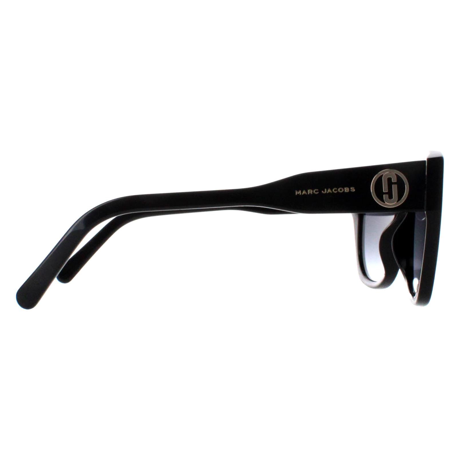 Marc Jacobs Cat Eye Womens Shiny Black Dark Grey Gradient MARC 732/S