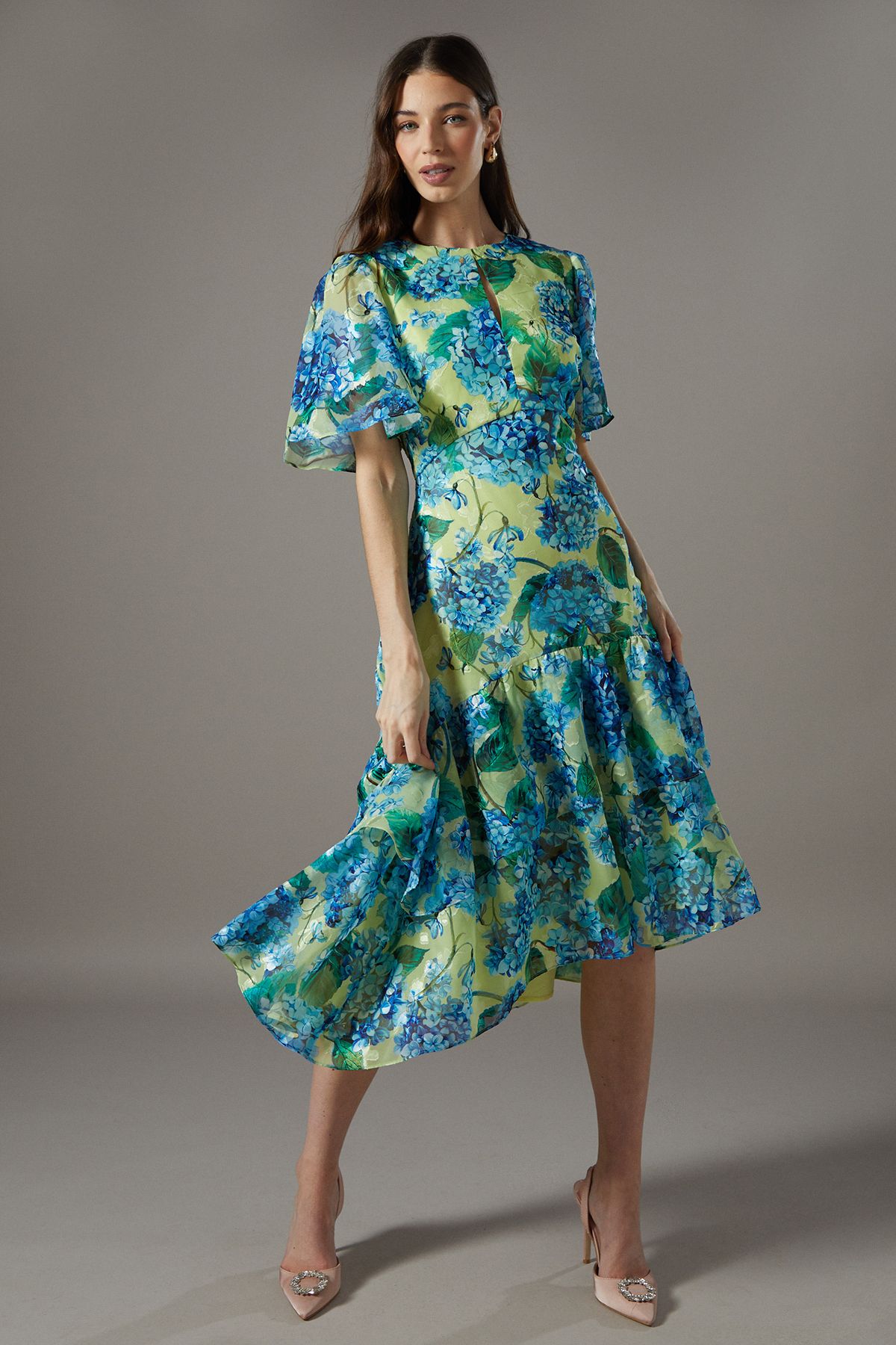 Hydrangeas Tiered Skirt Set main image 1