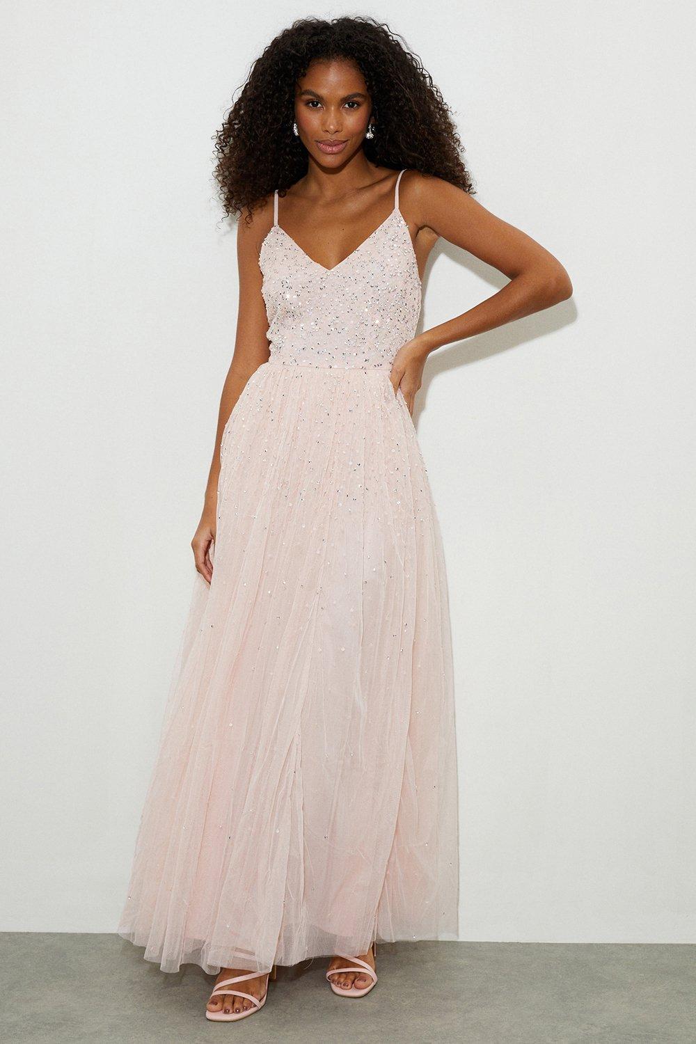 Strappy Tulle Dress with Sequin Ice Cream main image 0