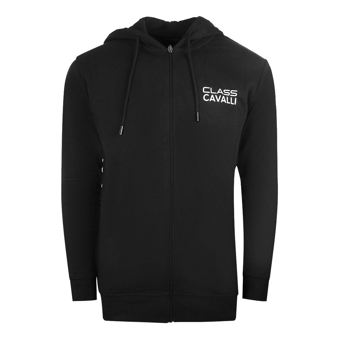 Cavalli Class Bold Tiger Logo Navy Blue Zip Up Hoodie main image 0