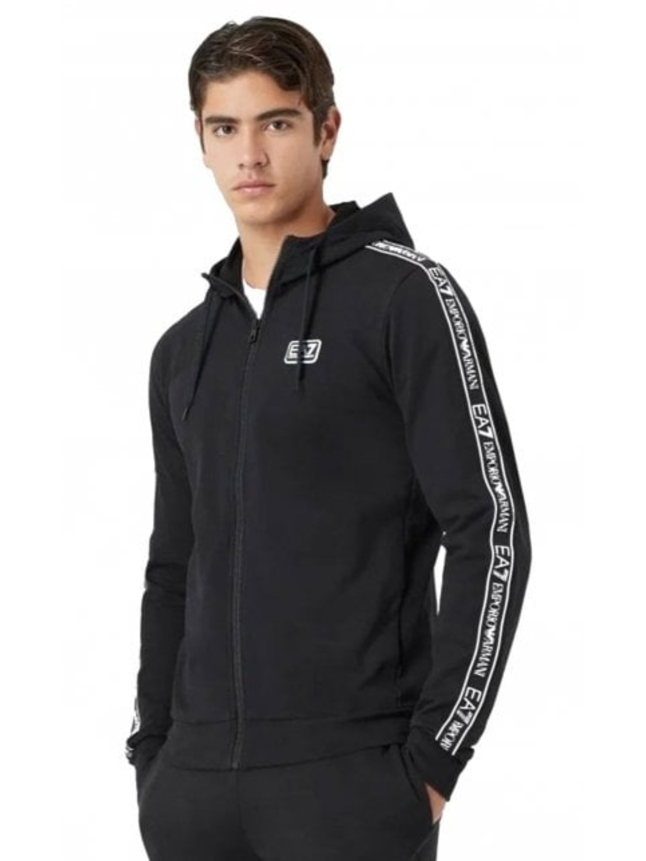 Emporio armani tape hoodie sale