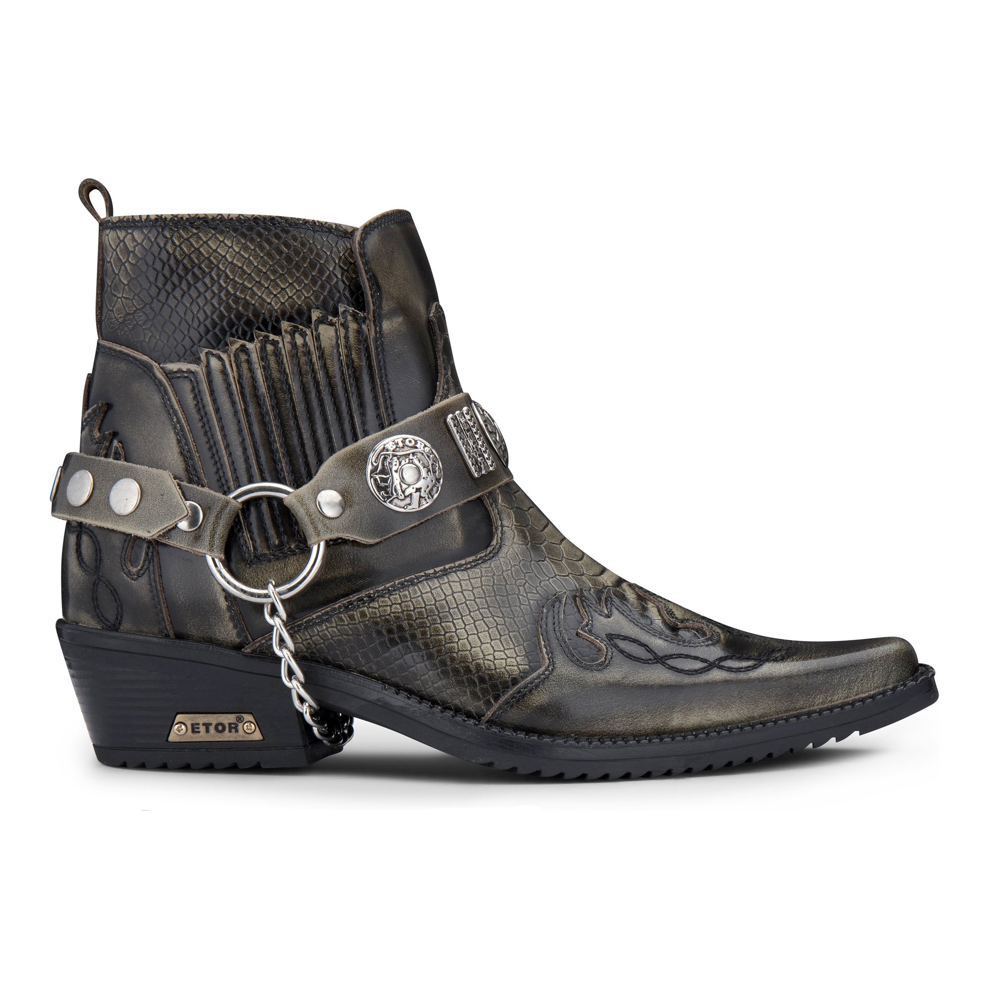 mens white snakeskin boots