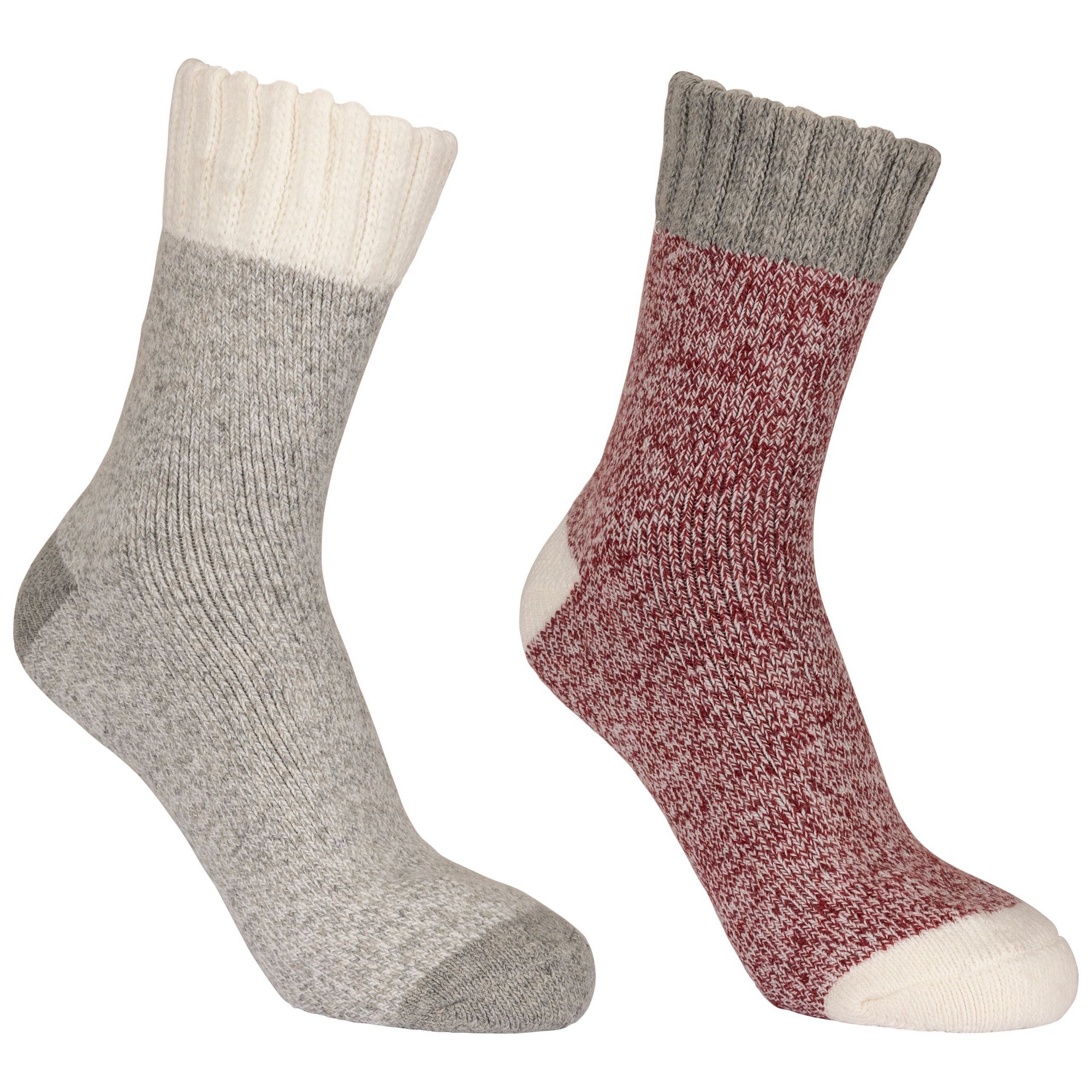 Trespass Unisex Erwachsene Inigo Socken (Grau/Kirsche Marl)