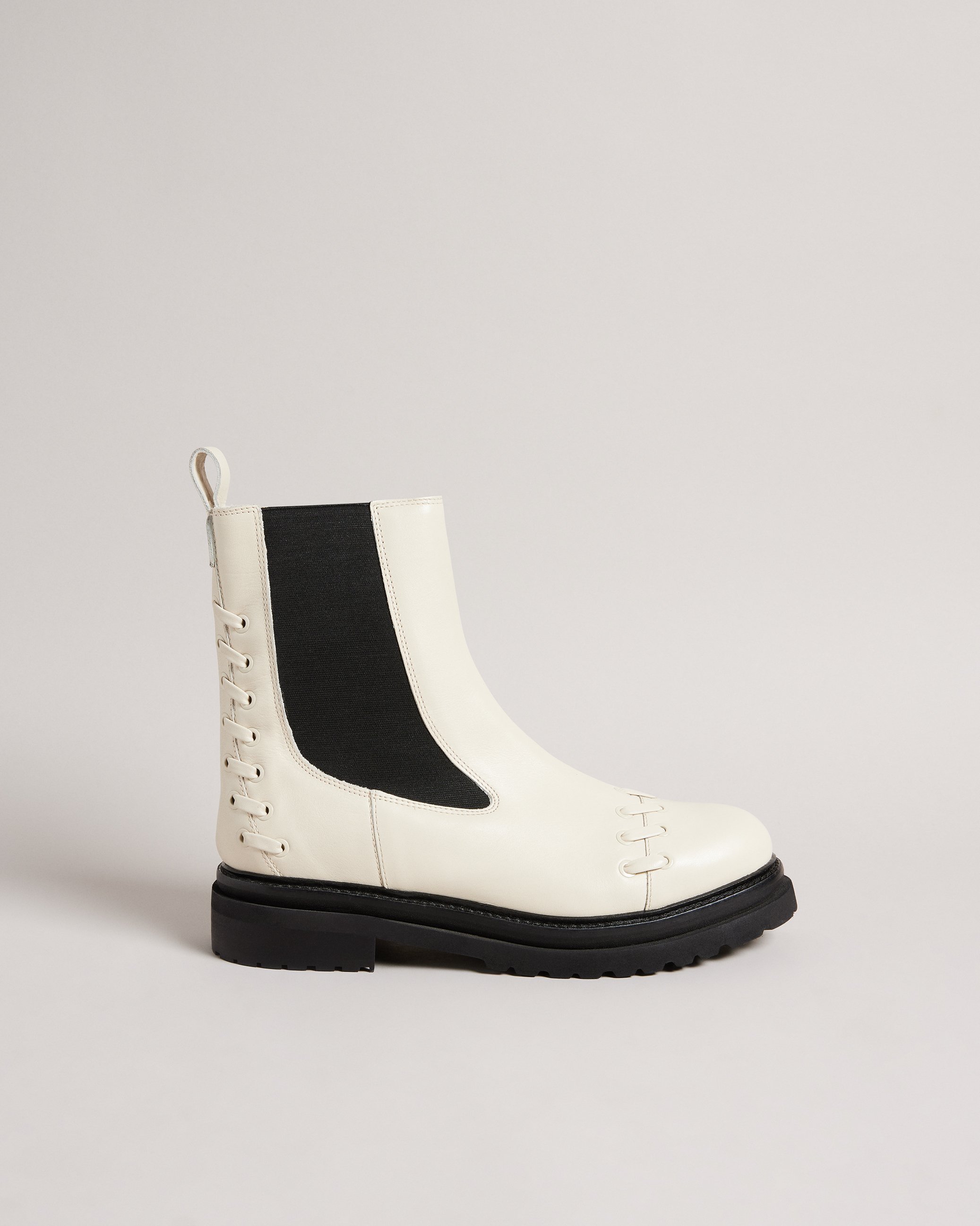Ted Baker Lukki Chelsea Boot With Whipstitch Detail, Natural