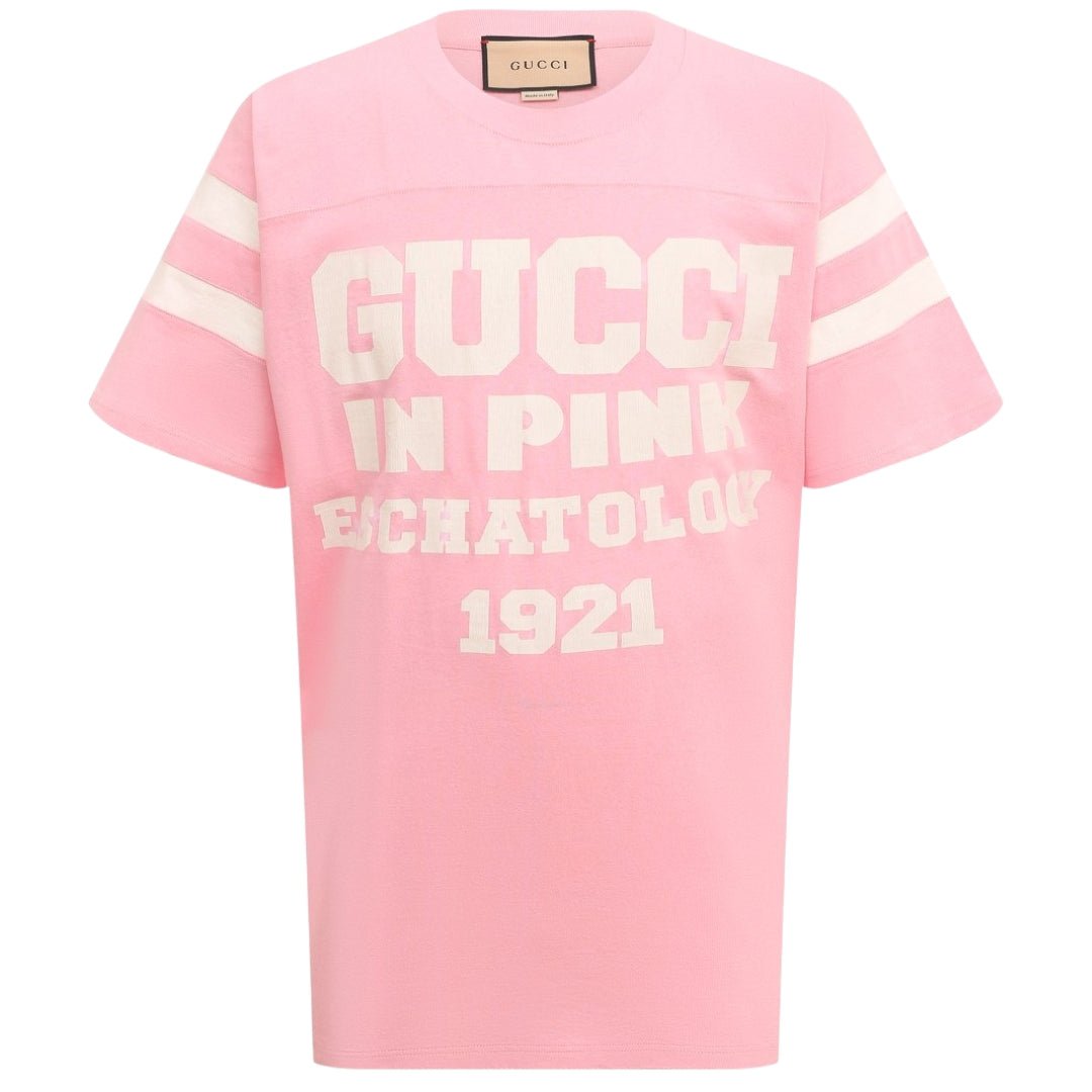 【希望者のみラッピング無料】 25 Gucci Eschatology T-Shirt Pink Fit Oversized Logo トップス