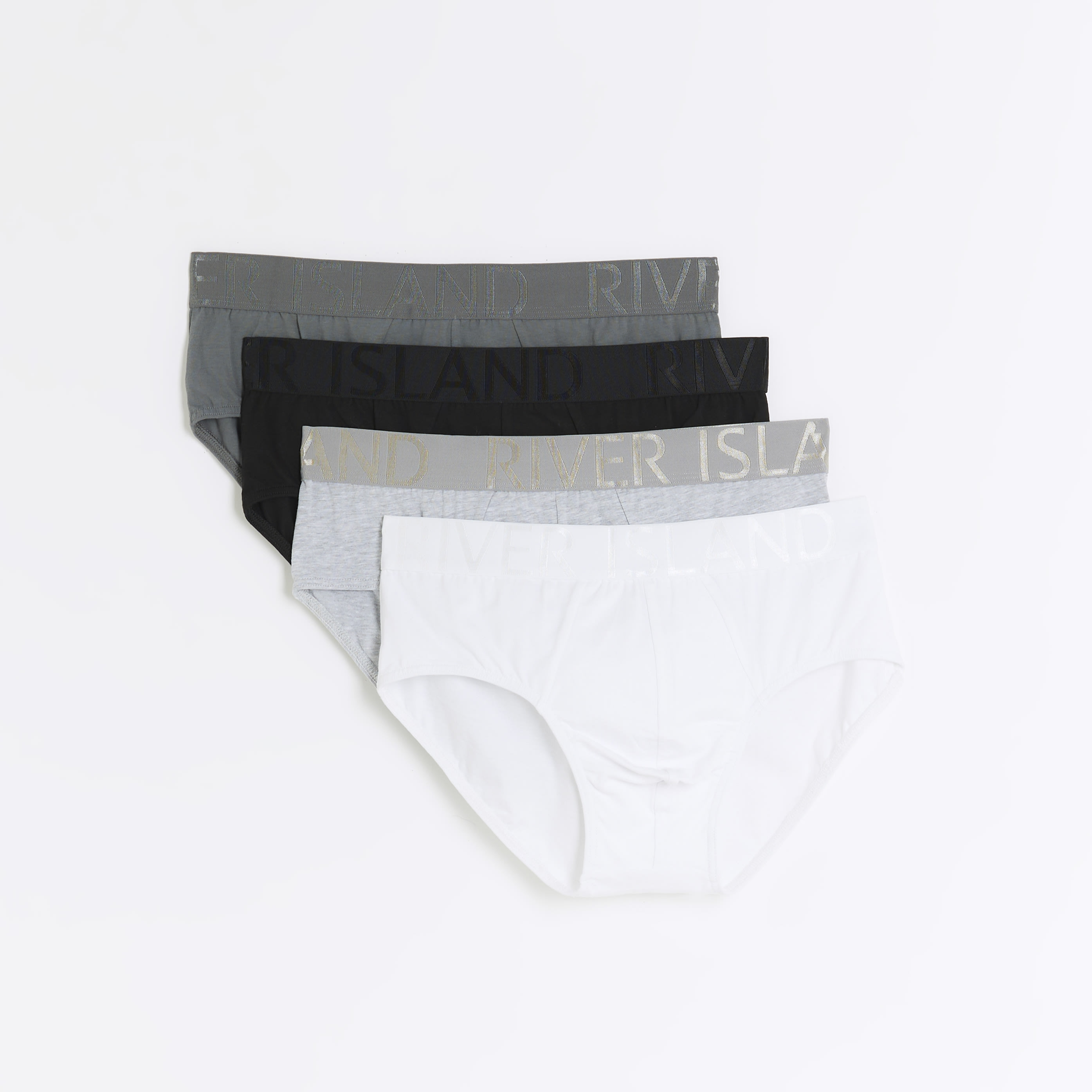 River Island Mens Brief Regular Fit Ri Pack Of 4