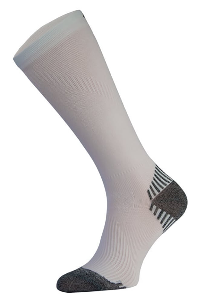 COMODO - 1 Paire Chaussettes Genou Sport Running Contention Homme Femme - Blanc