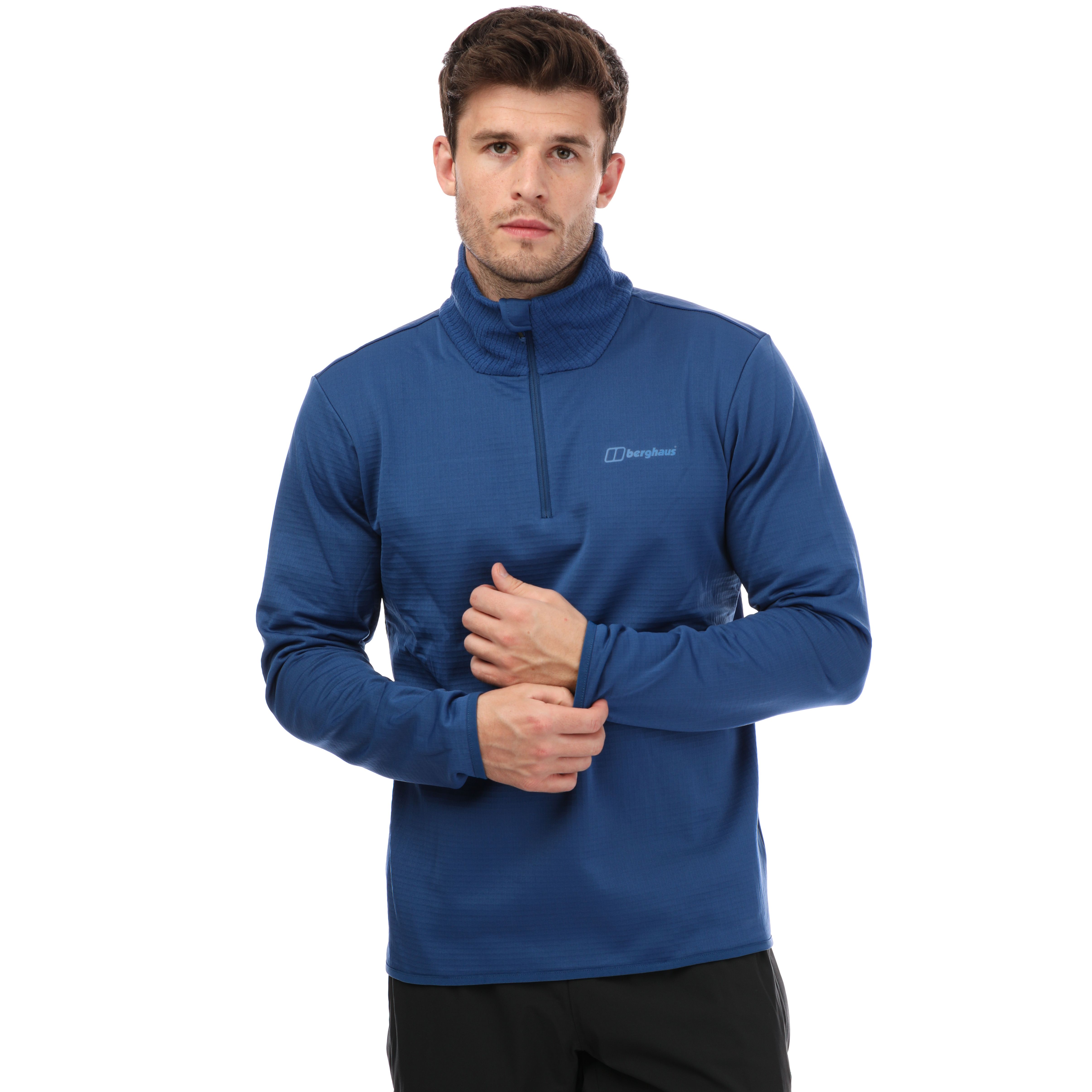 Berghaus half best sale zip fleece blue