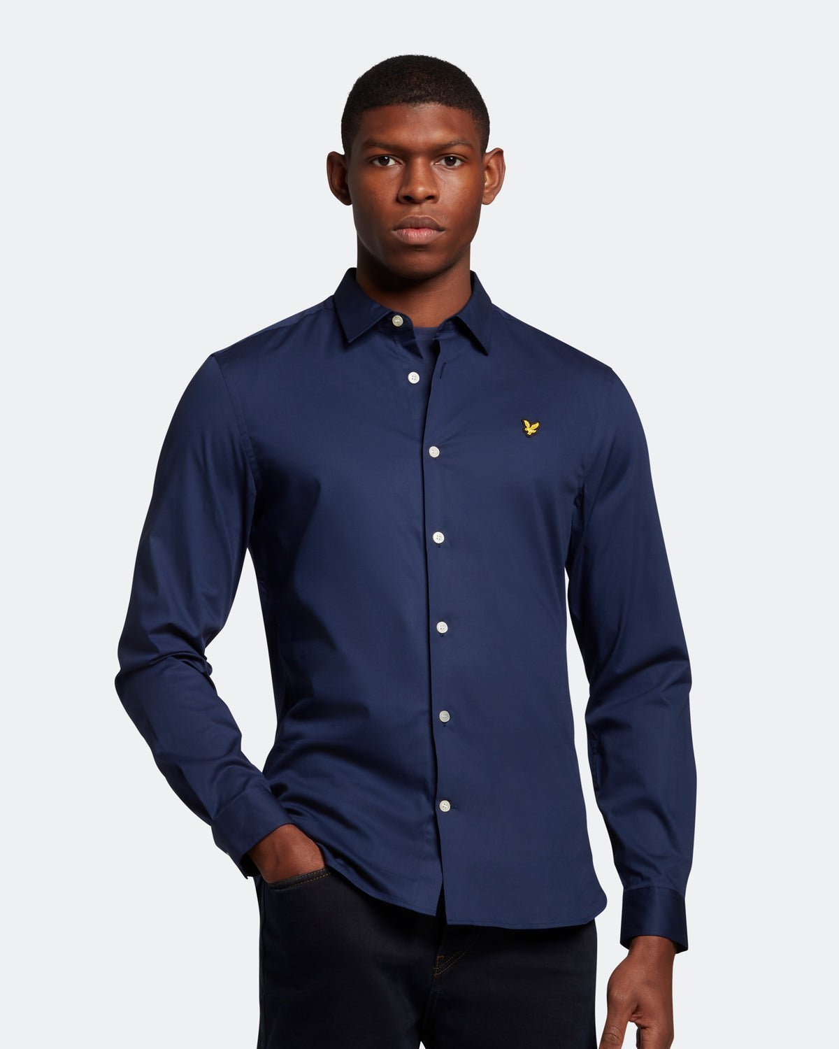 Hemden korte mouw navy Lyle & Scott