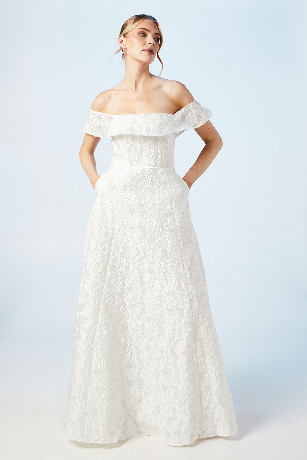 Kentucky Jacquard Dress- White