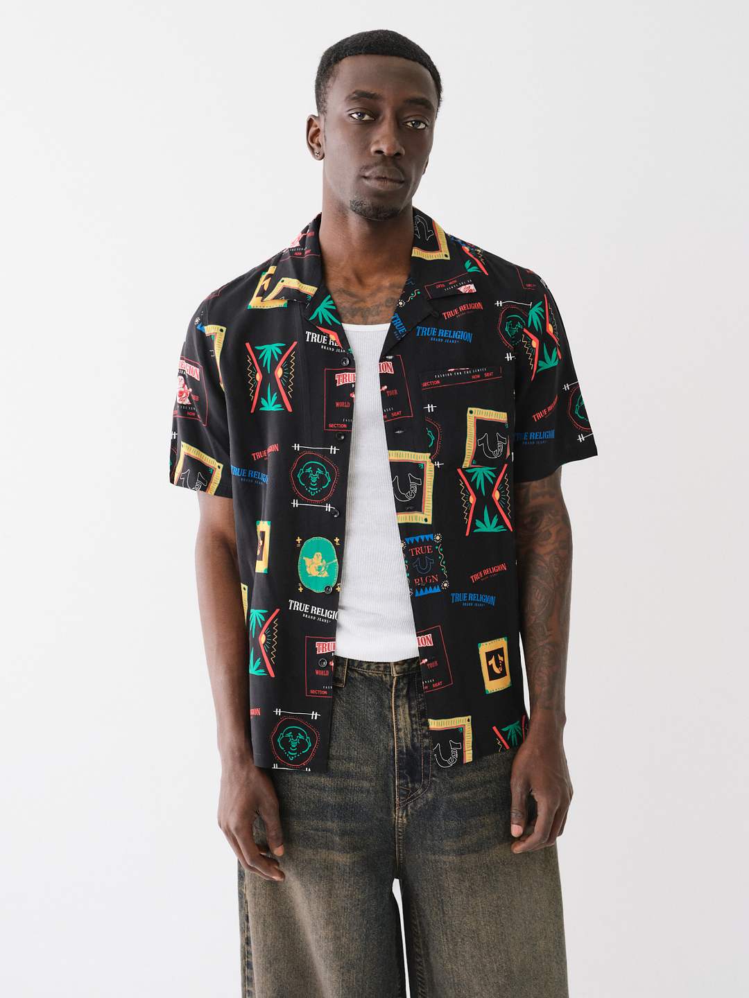 SHORT SLEEVE CAMP COLLARED SHIRT OTHER SIDE OF THE OASIS main image 1