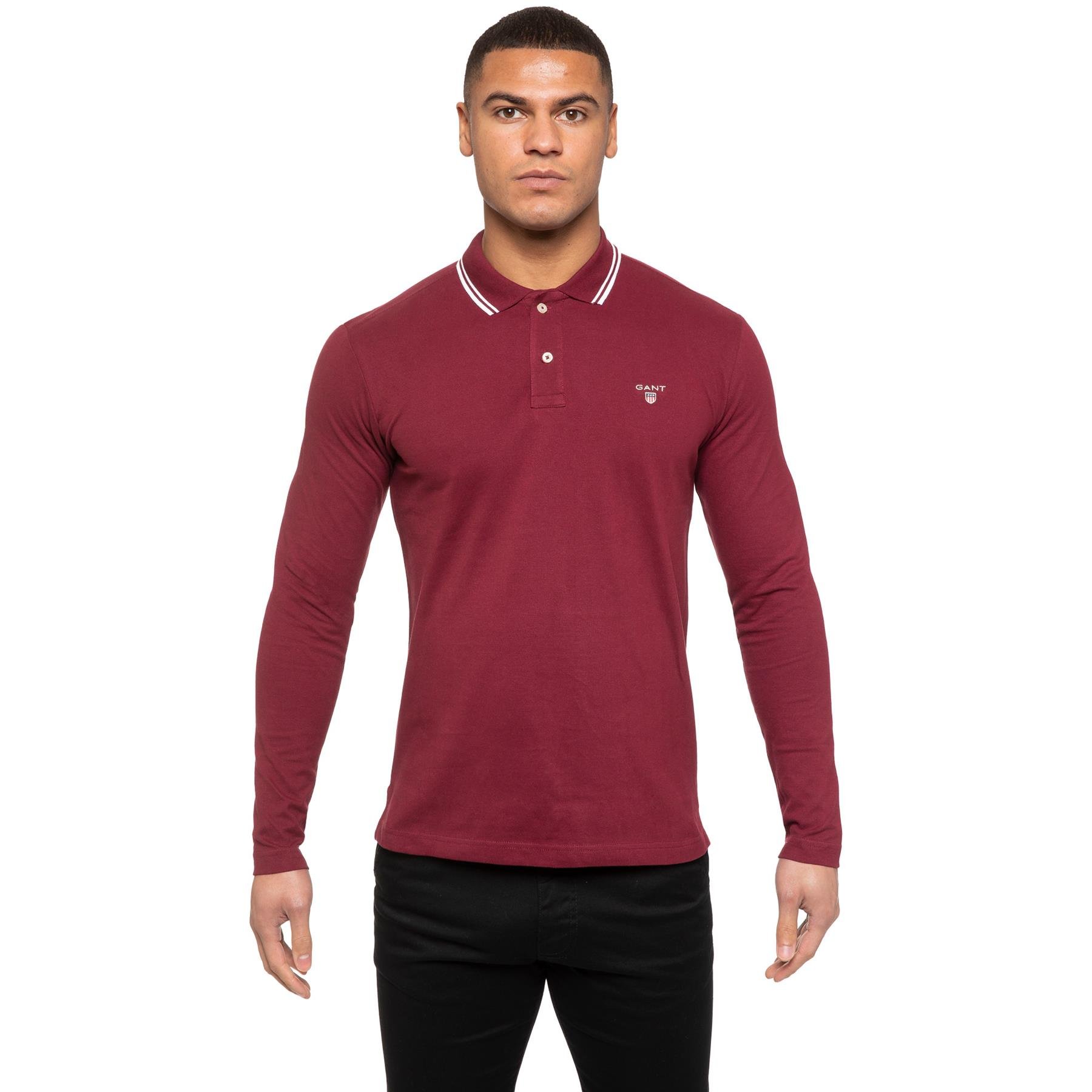 Gant Mens Long Sleeve Polo Shirts