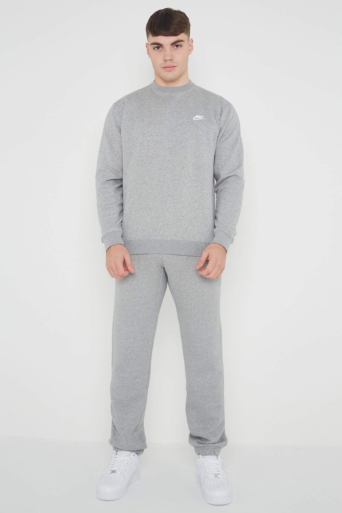 Nike fleece tracksuit set in grey sale
