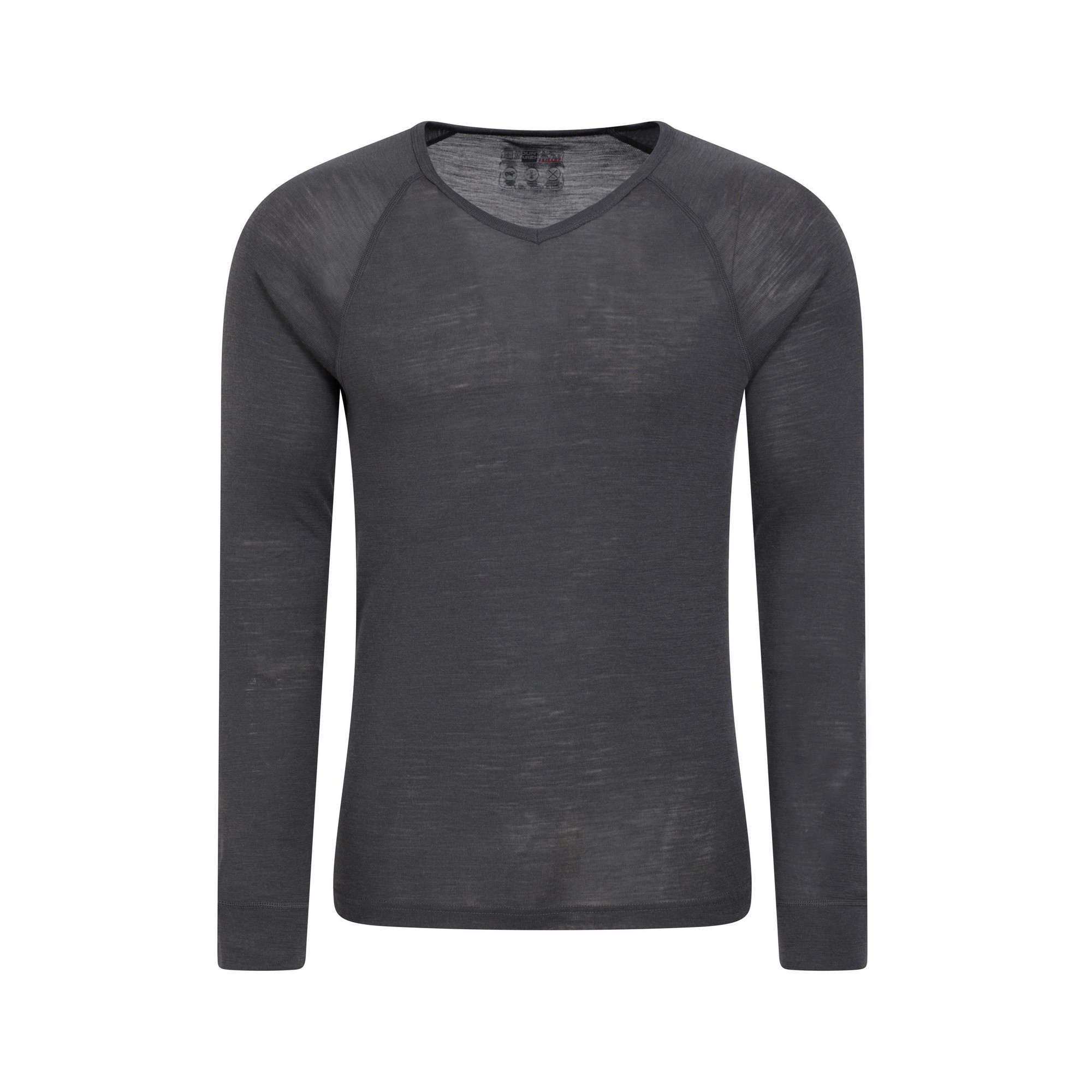 Mountain Warehouse Mens Merino Wool V Neck Base Layer Top (Grey)
