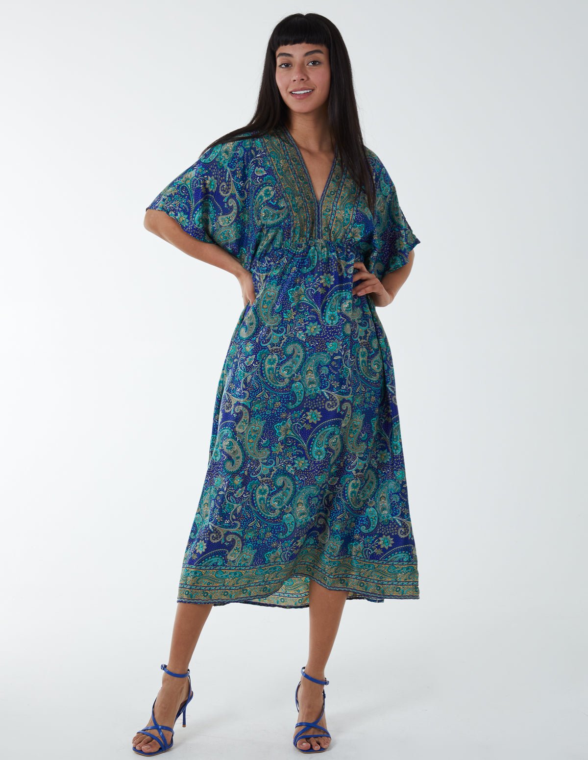 U-RING DRESS WITH KIMONO SLEEVE MIDNIGHT MEETING main image 1