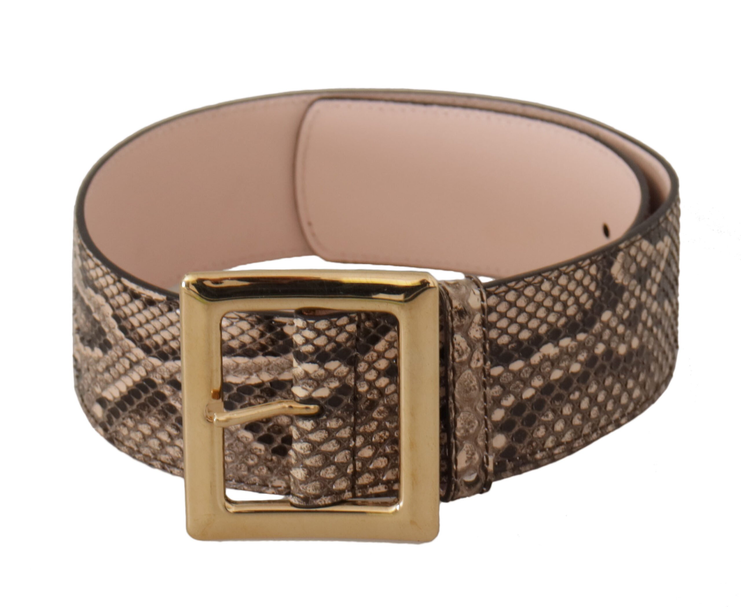 Dolce & Gabbana Two Tone Blue Denim Gold Metal Buckle Belt main image 1