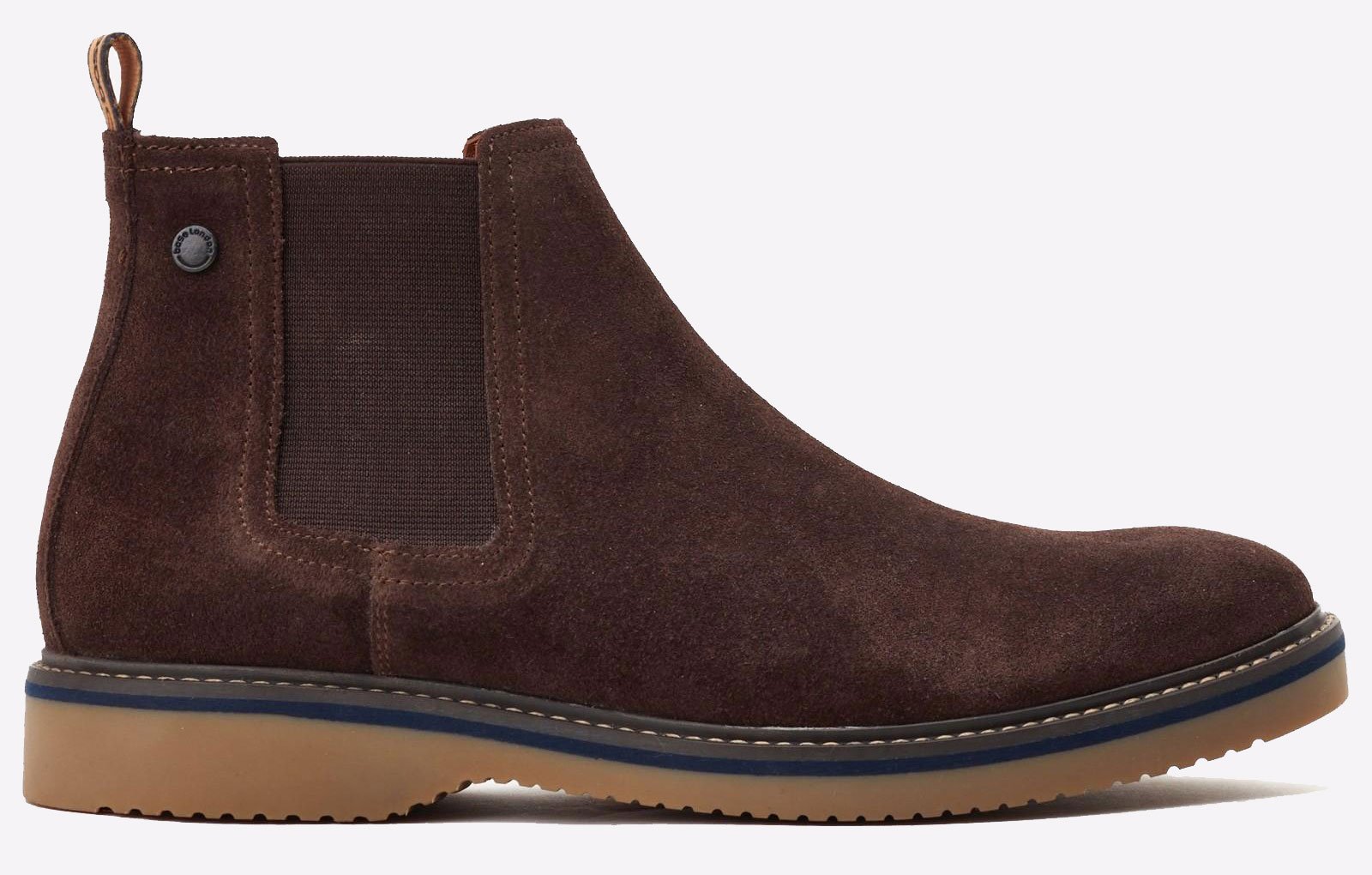 Men's tobacco Chelsea boots in suede leather | Velasca