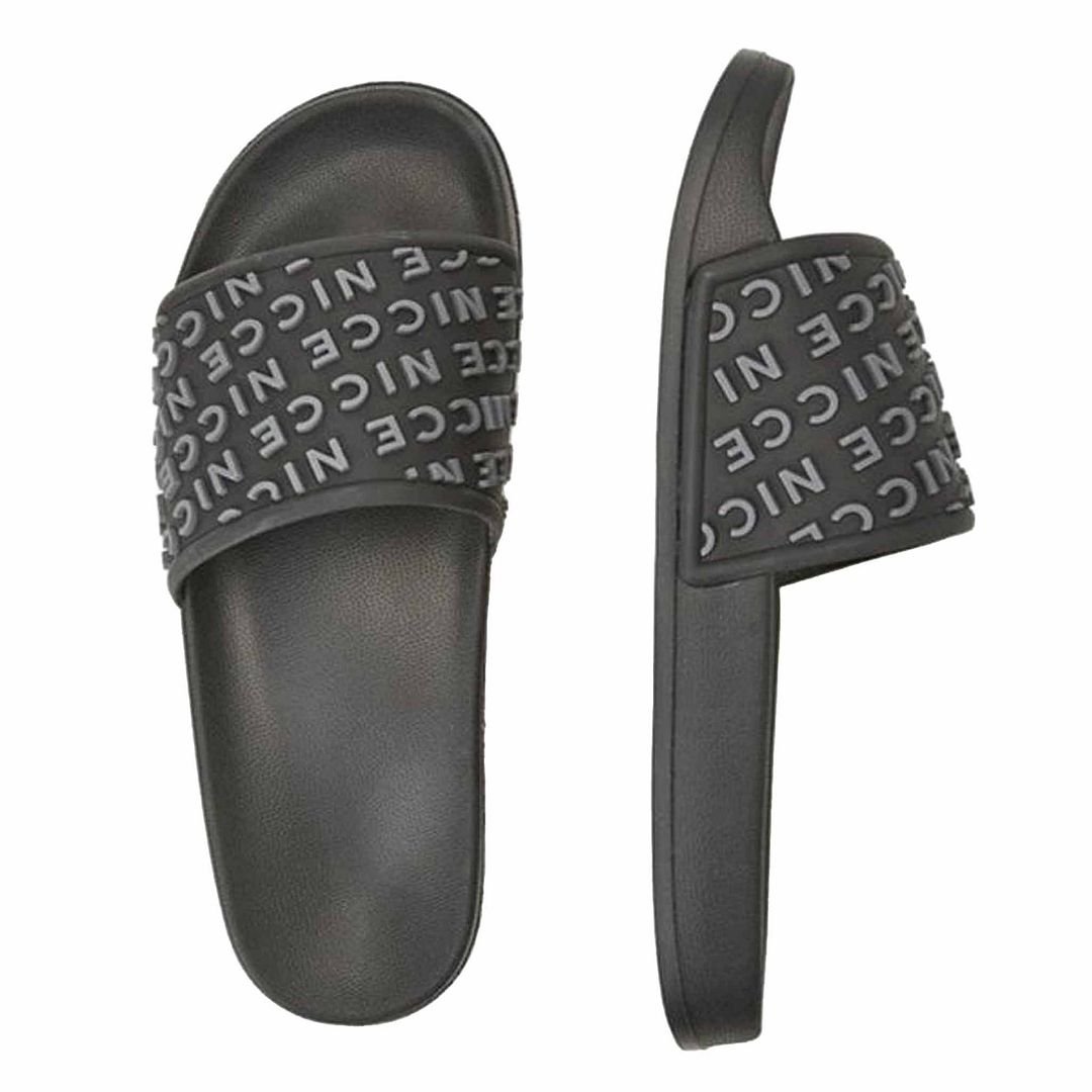 Nicce Nativo Mens Black Sliders
