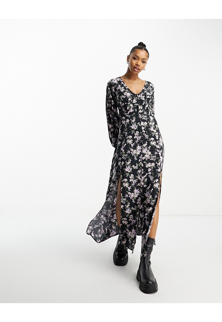 Miss selfridge maxi dress in floral print online