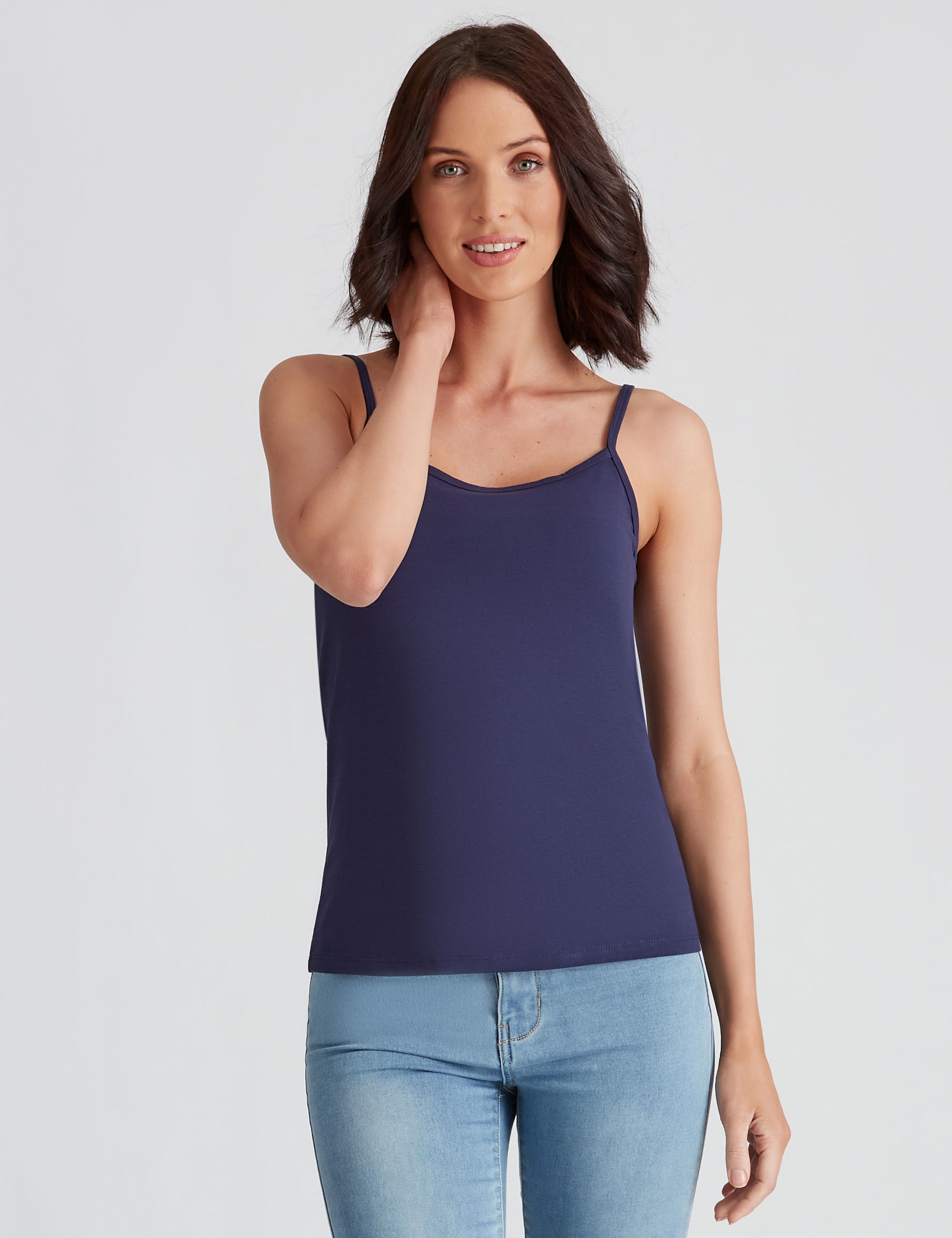Cathleen Cami Top - Steel Blue