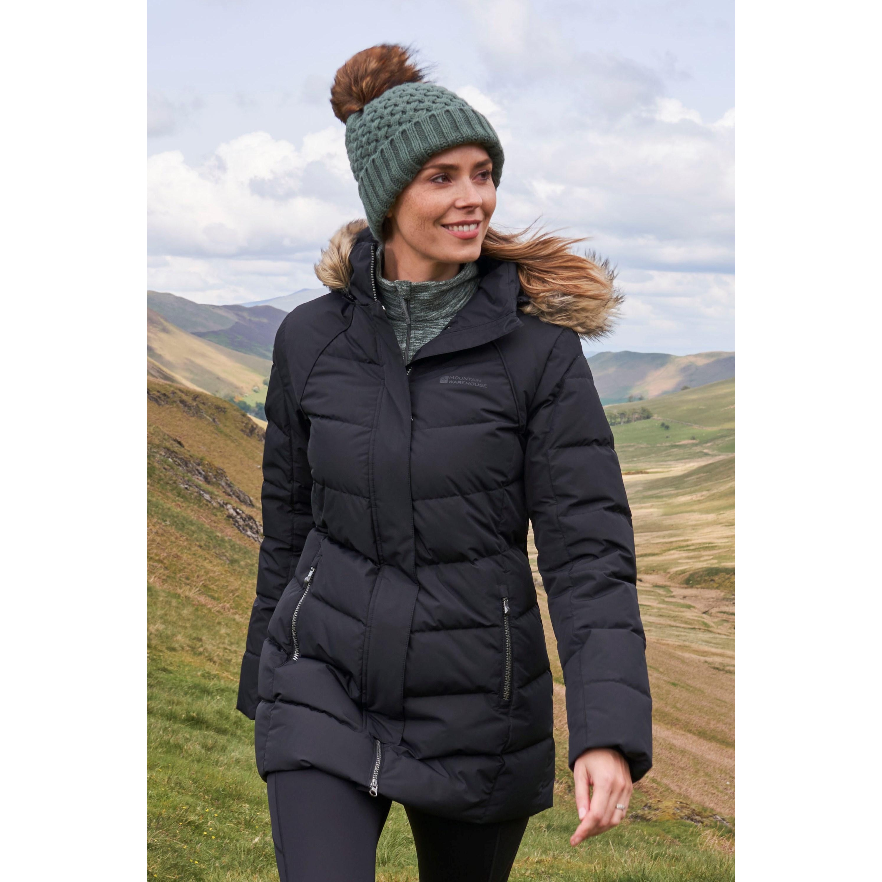 Mountain Warehouse Womens Ladies Isla II Long Down Jacket Black