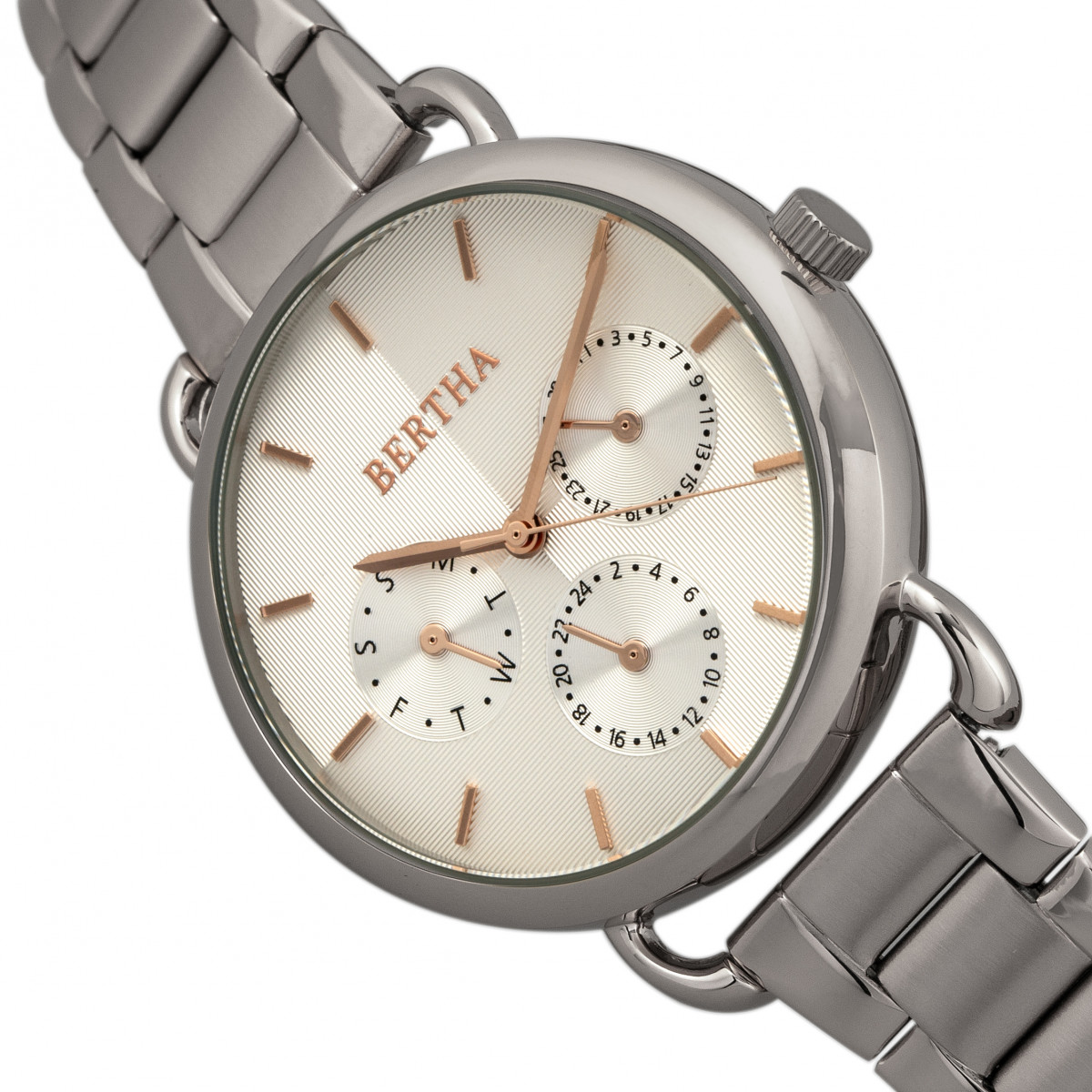 Bertha Gwen Bracelet Watch w/Day/Date