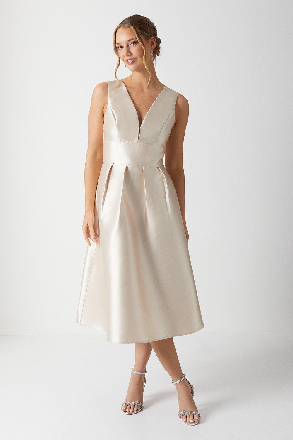 NEVER FORGET TWILL MIDI DRESS