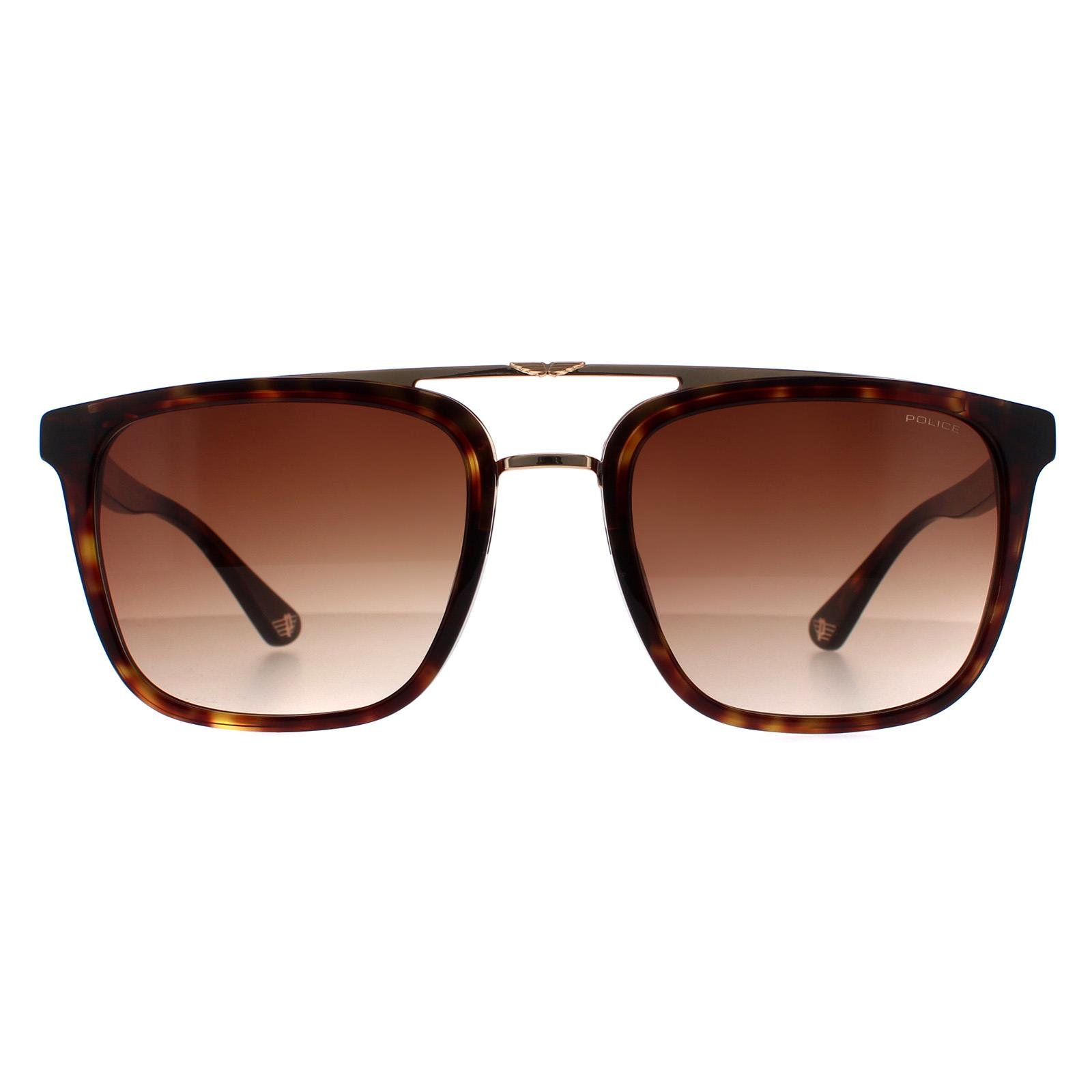 Police Square Background Police Square Mens Havana and Gold Brown Gradient SPLB41 Origins 35