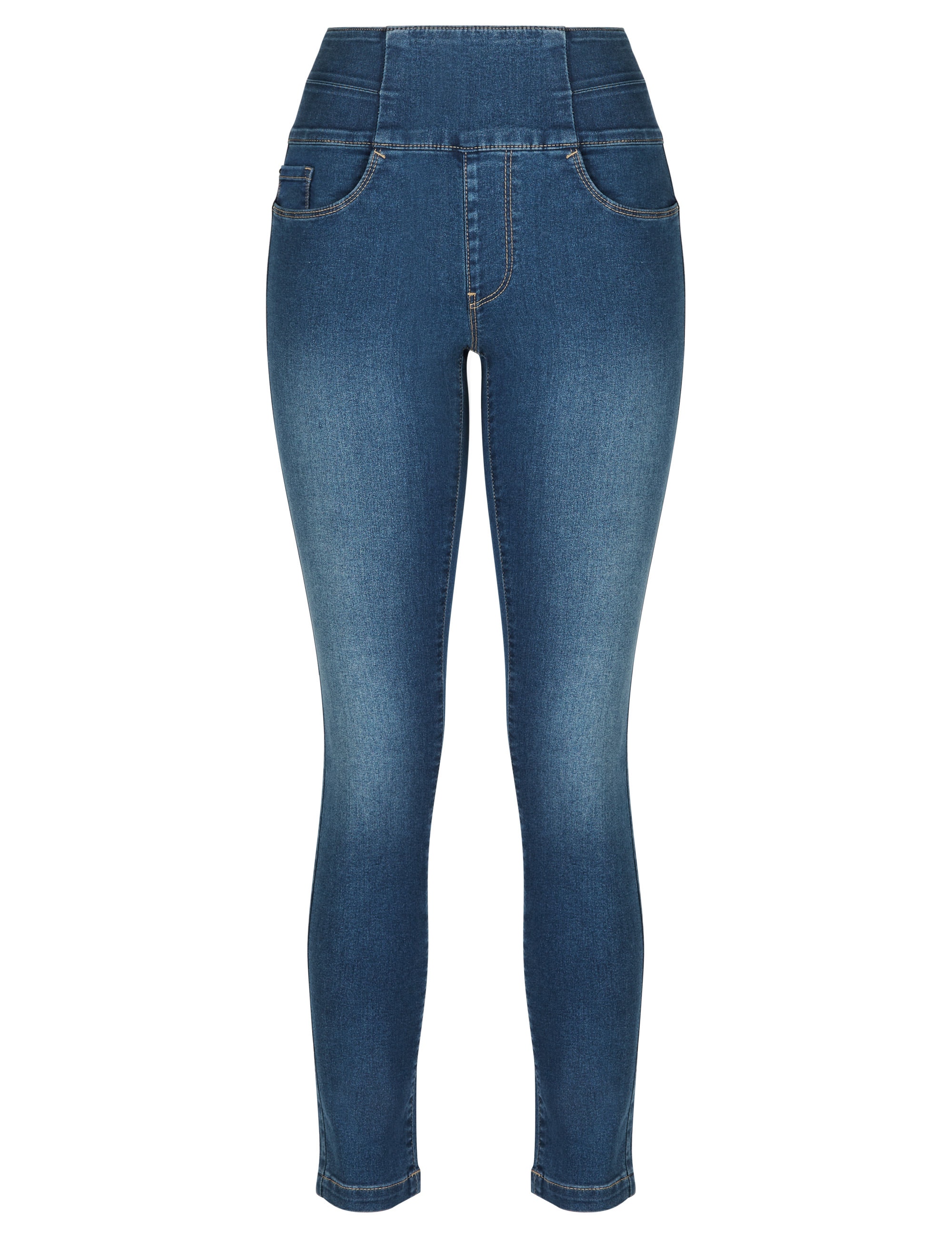 KATIES Womens Jeans Blue Full Length Denim Shape & Curve Jean