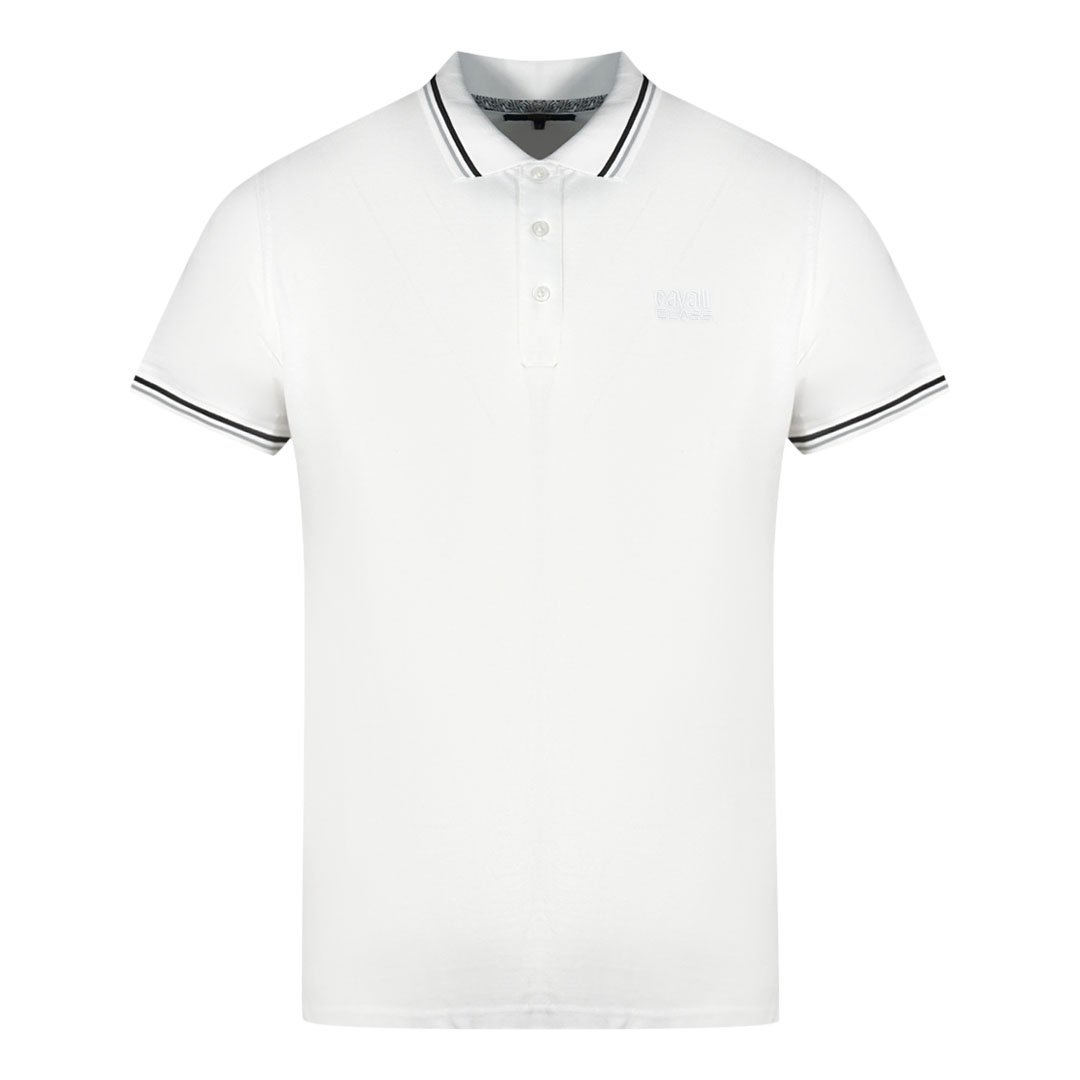 Cavalli Class Grigio Cotton Men Polo Shirt