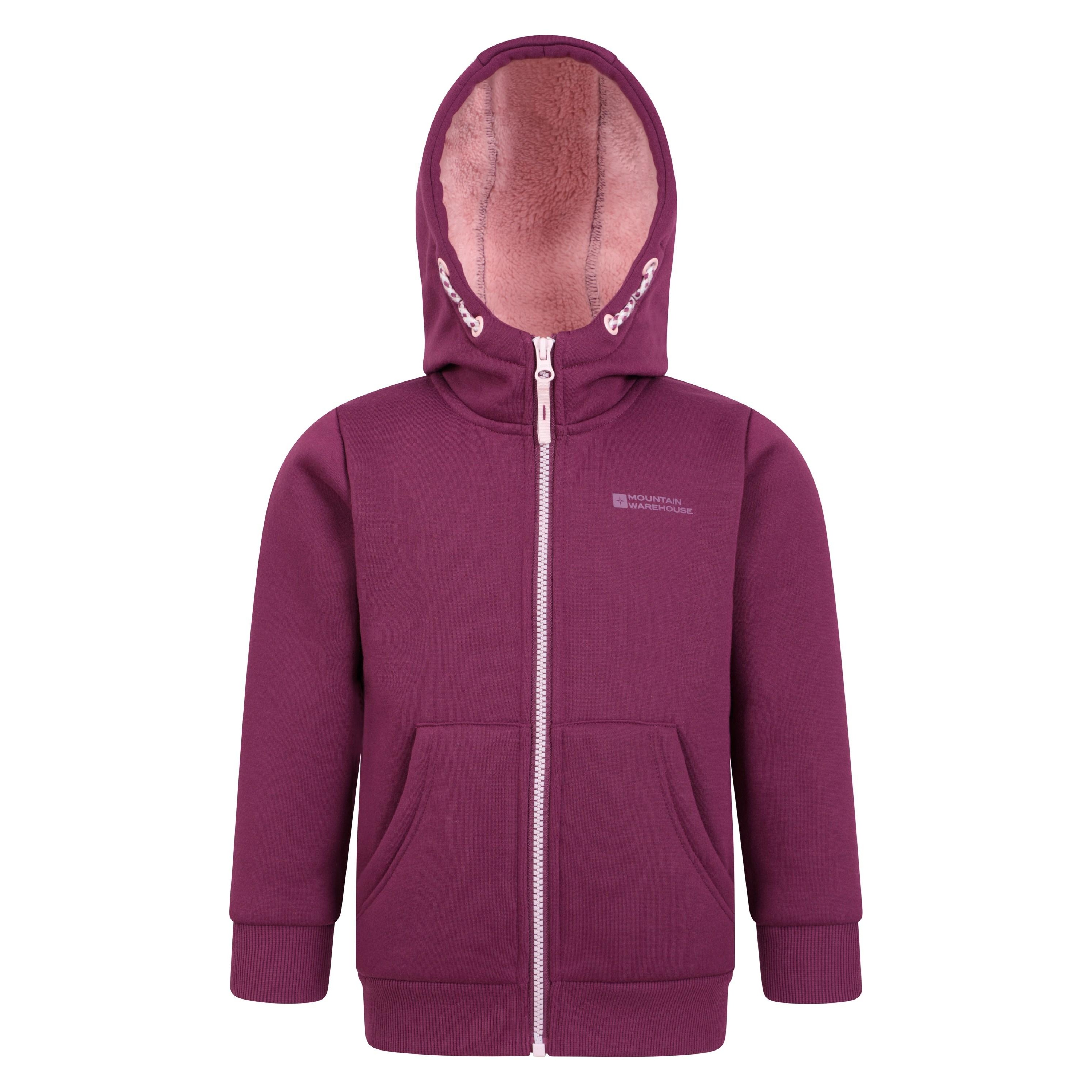 Mountain Warehouse Childrens/Kids Alpine II Full Zip Hoodie (Berry)