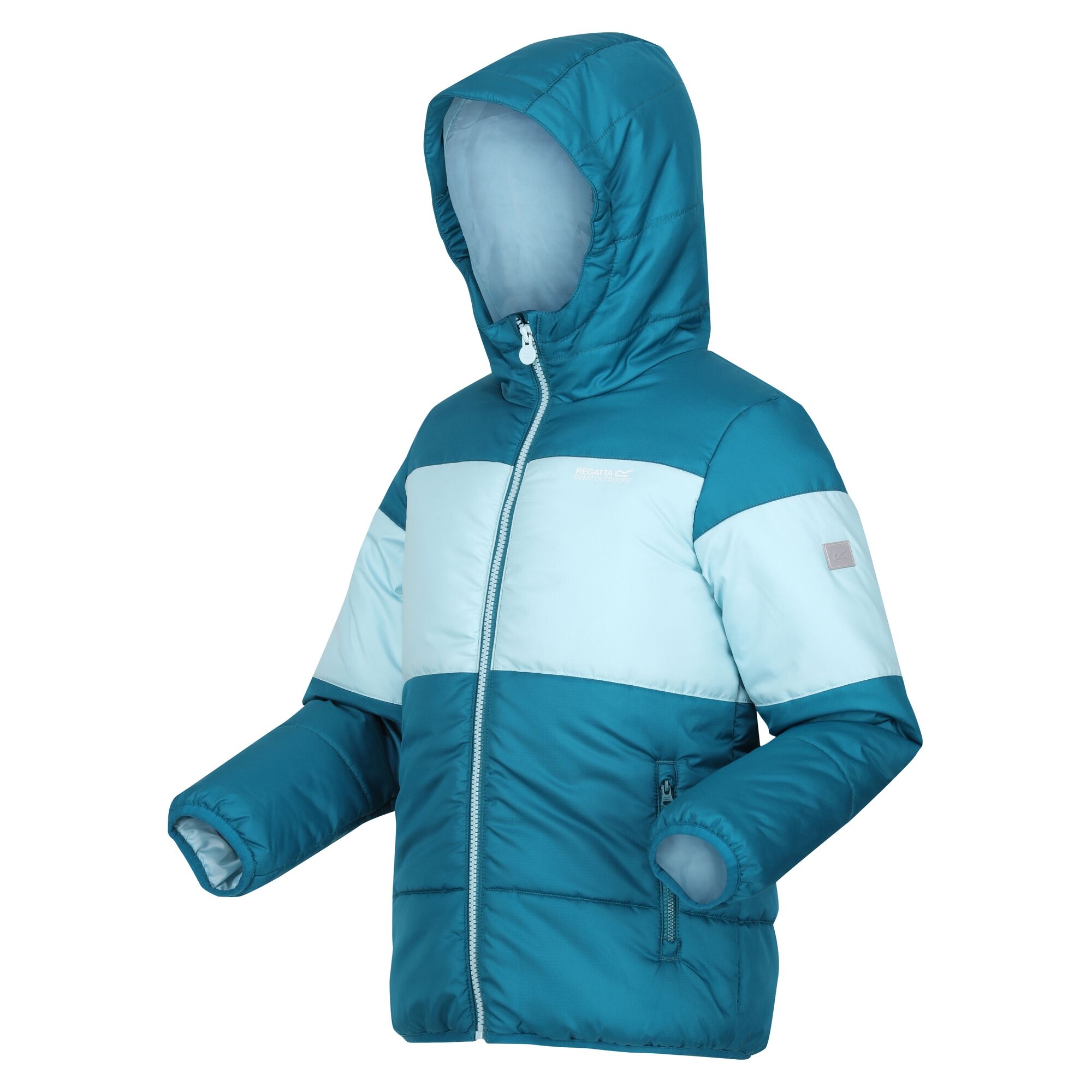 Regatta Childrens/Kids Lofthouse VII Terrain Print Padded Jacket (Gulfstream/Sea Haze)