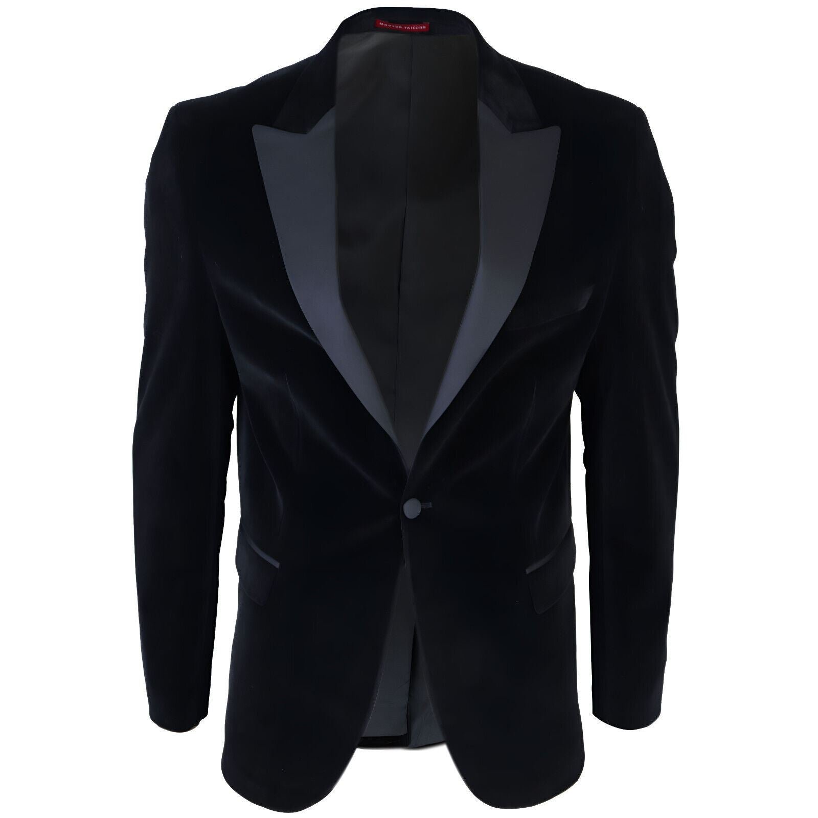 Mens black velour blazer hot sale