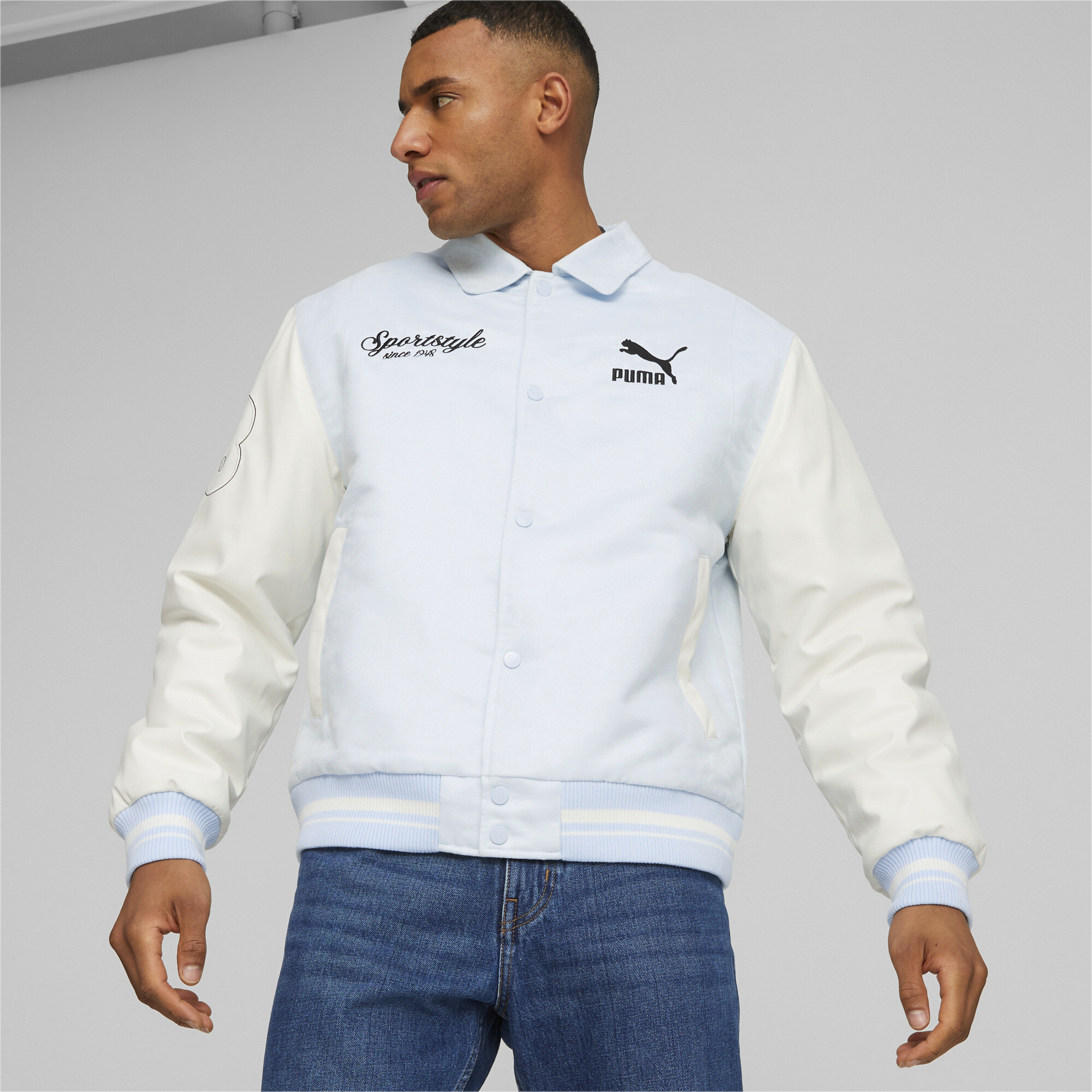 Puma outlet varsity jacket