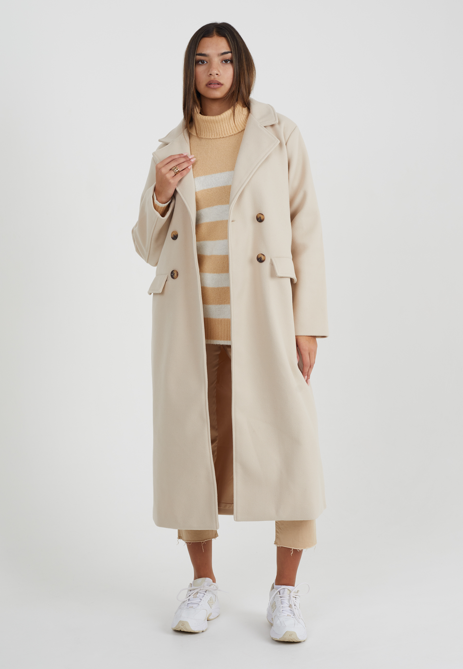 Brave soul stella clearance double breasted mac