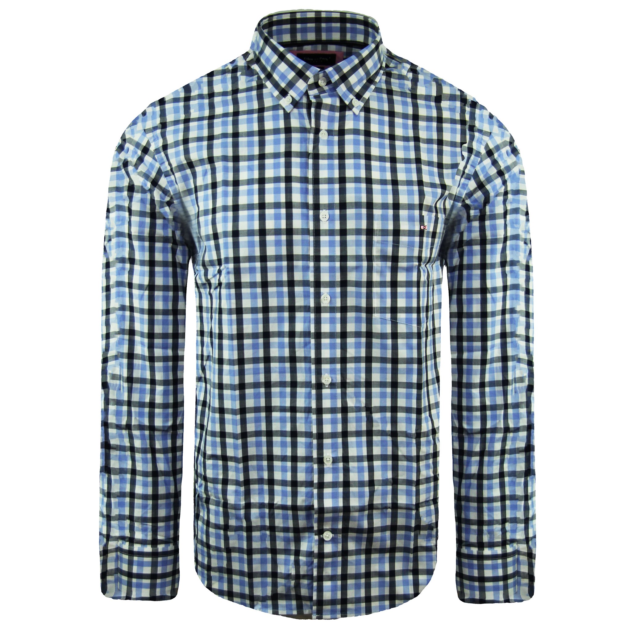 eden-park-paris-regul-rer-karierte-herren-blue-oxford-hemd