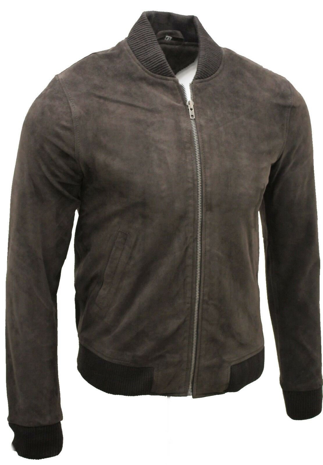 Varsity Soft Suede Leather Bomber Jacket