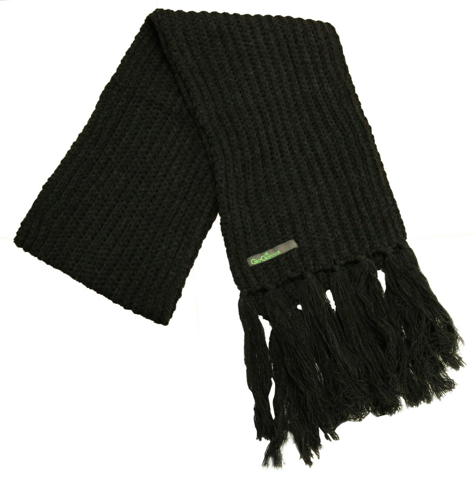 GioGoi Knitted Mens Black Scarf