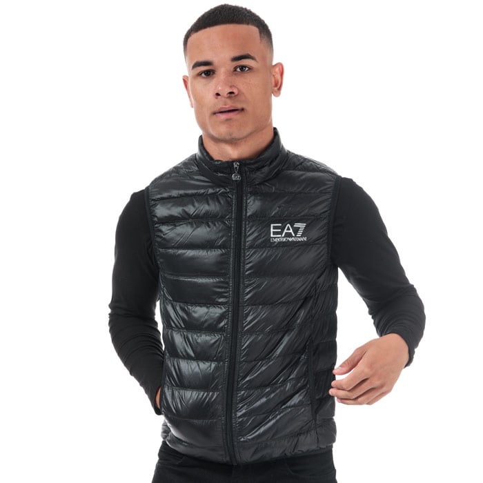Emporio Armani EA7 Core ID bodywarmer met dons voor heren, zwart